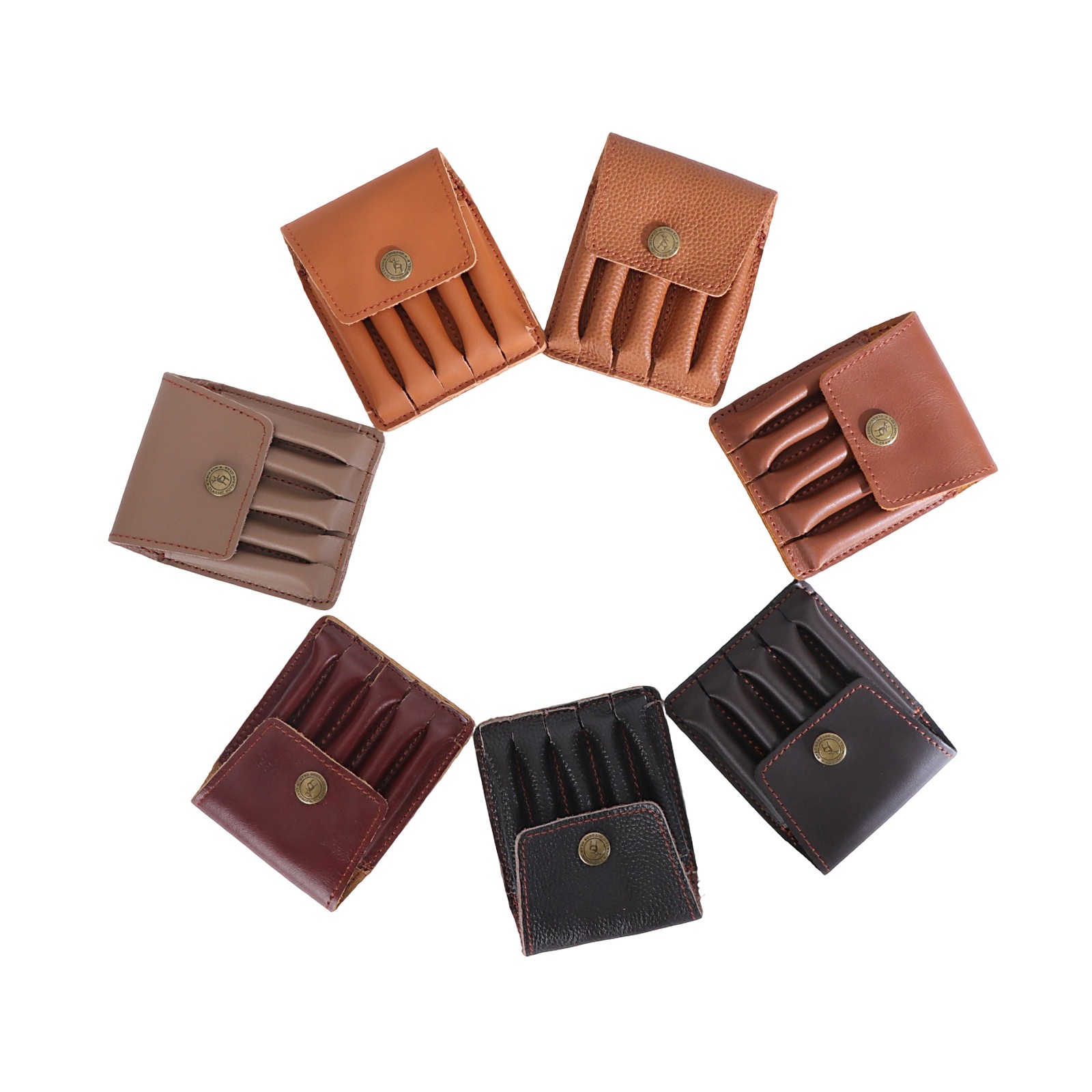 TOURBON Leather 3006 Rifle Ammo Holder Bullet Case Hunting Shooting Random Color