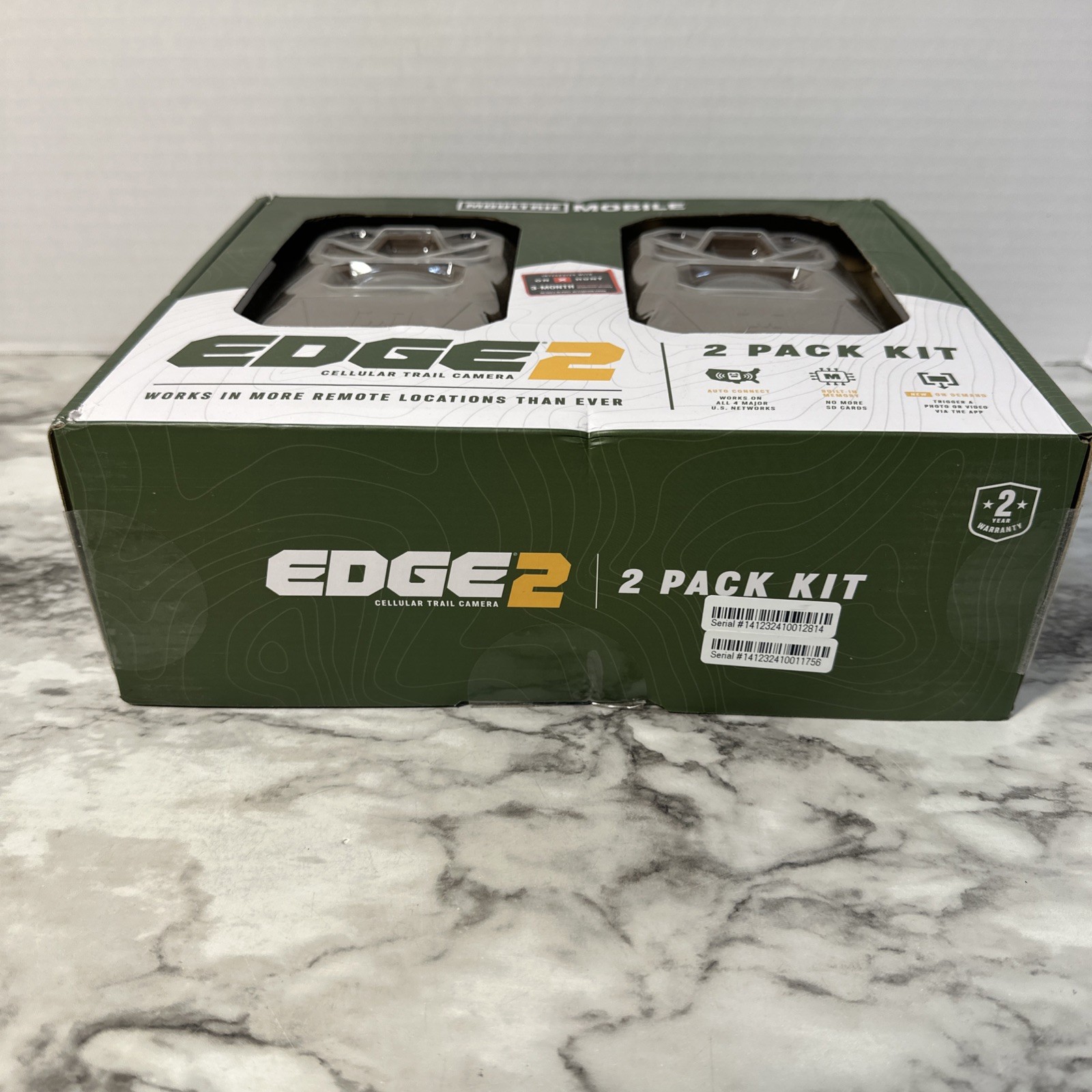 Moultrie Mobile Edge 2 Cellular Trail Camera - MMC-14124- 2 Pack - Brown - NEW
