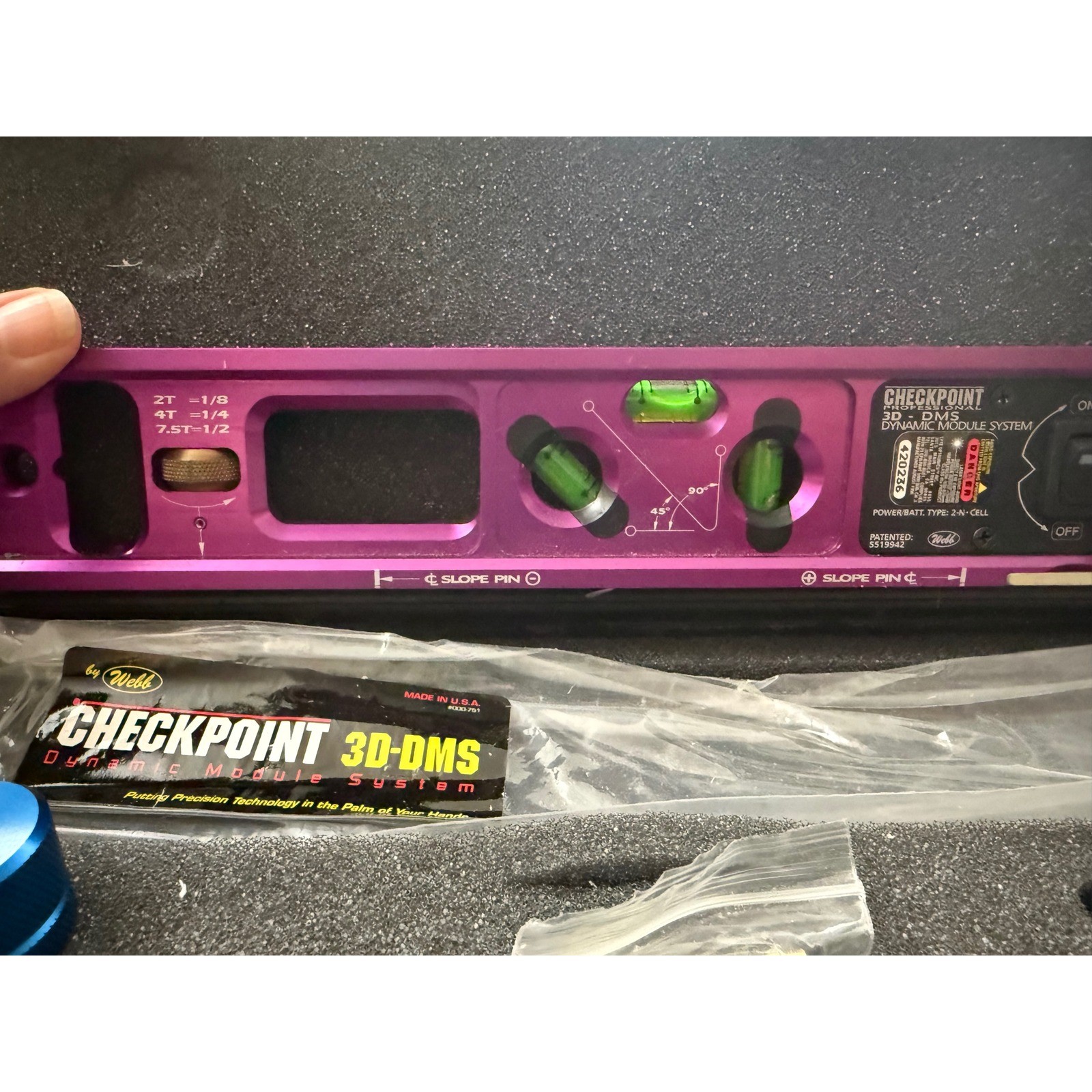 Checkpoint 3D-DMS Dynamic Module System Laser Level Purple Anodized Aluminum USA