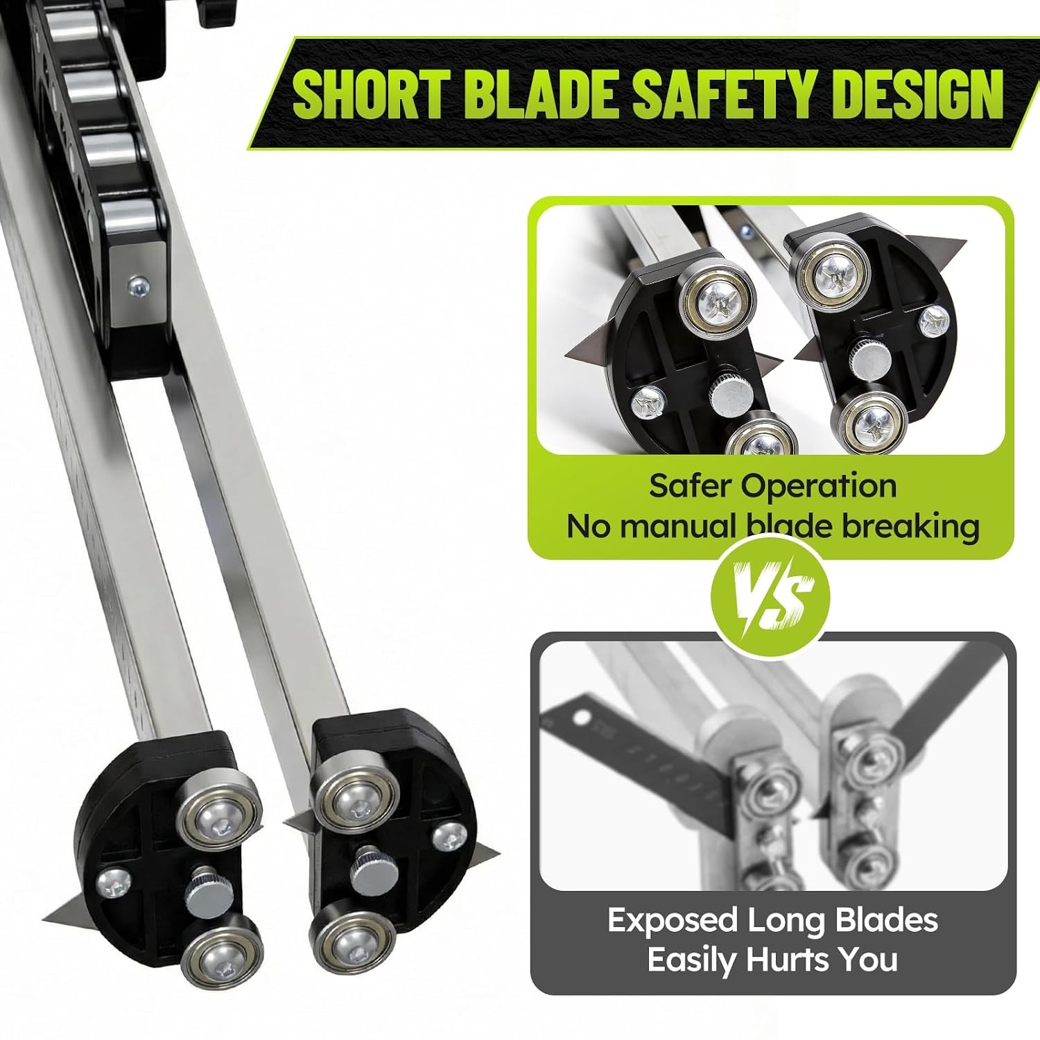 Foldable Drywall Cutter Tool with 10 Safety Short Blades & Comfort Handle