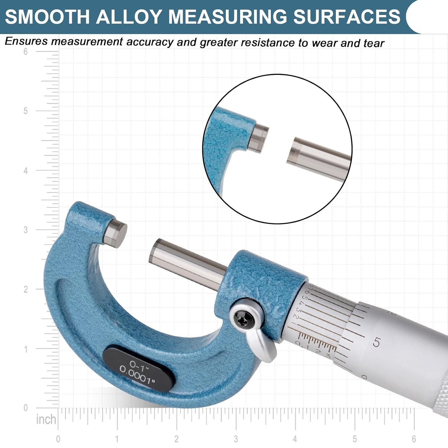 Durable 4-Piece Micrometer Set for Accurate Measurements in Various Applications