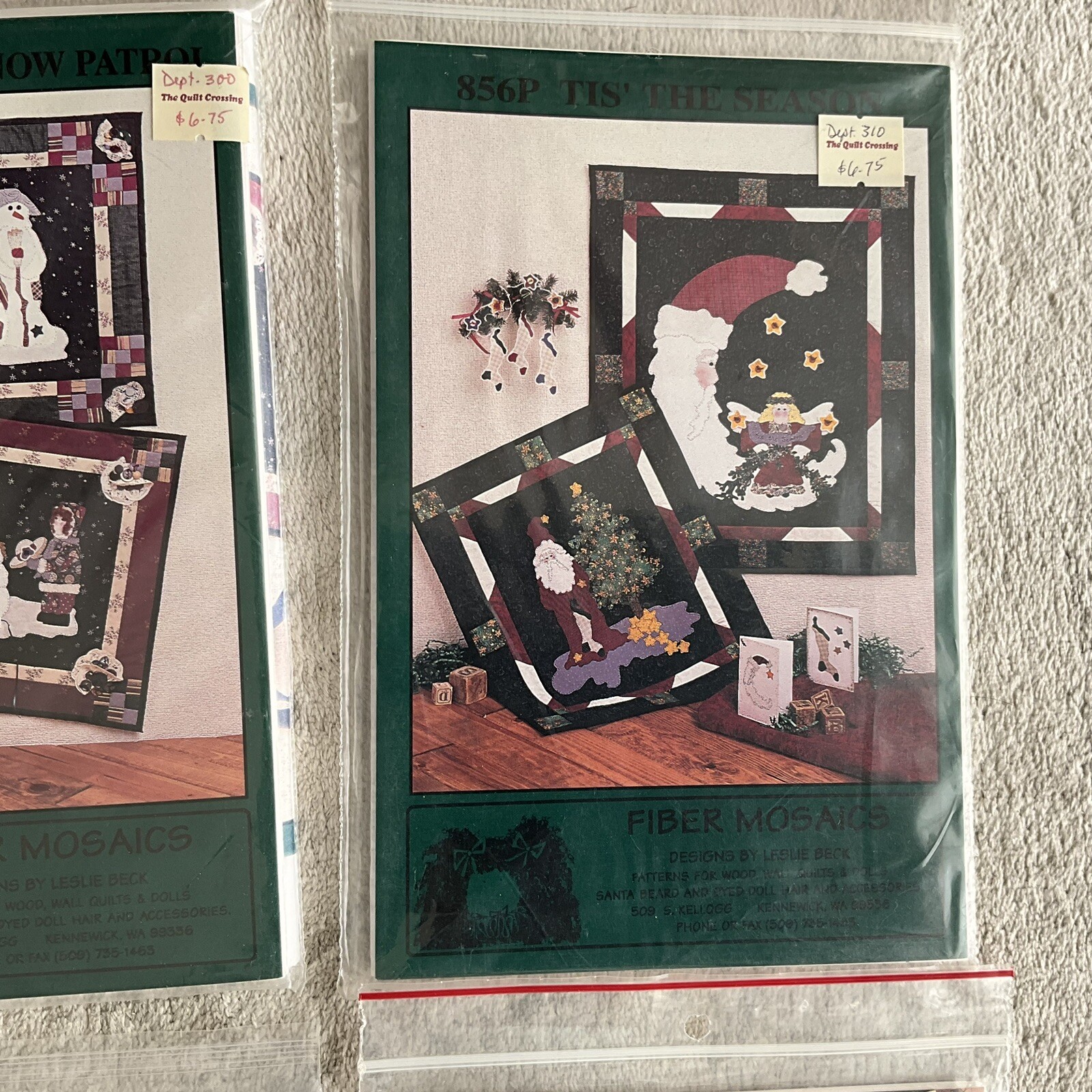 FIBER MOSAICS NEW UNUSED UNCUT Quilt Patterns