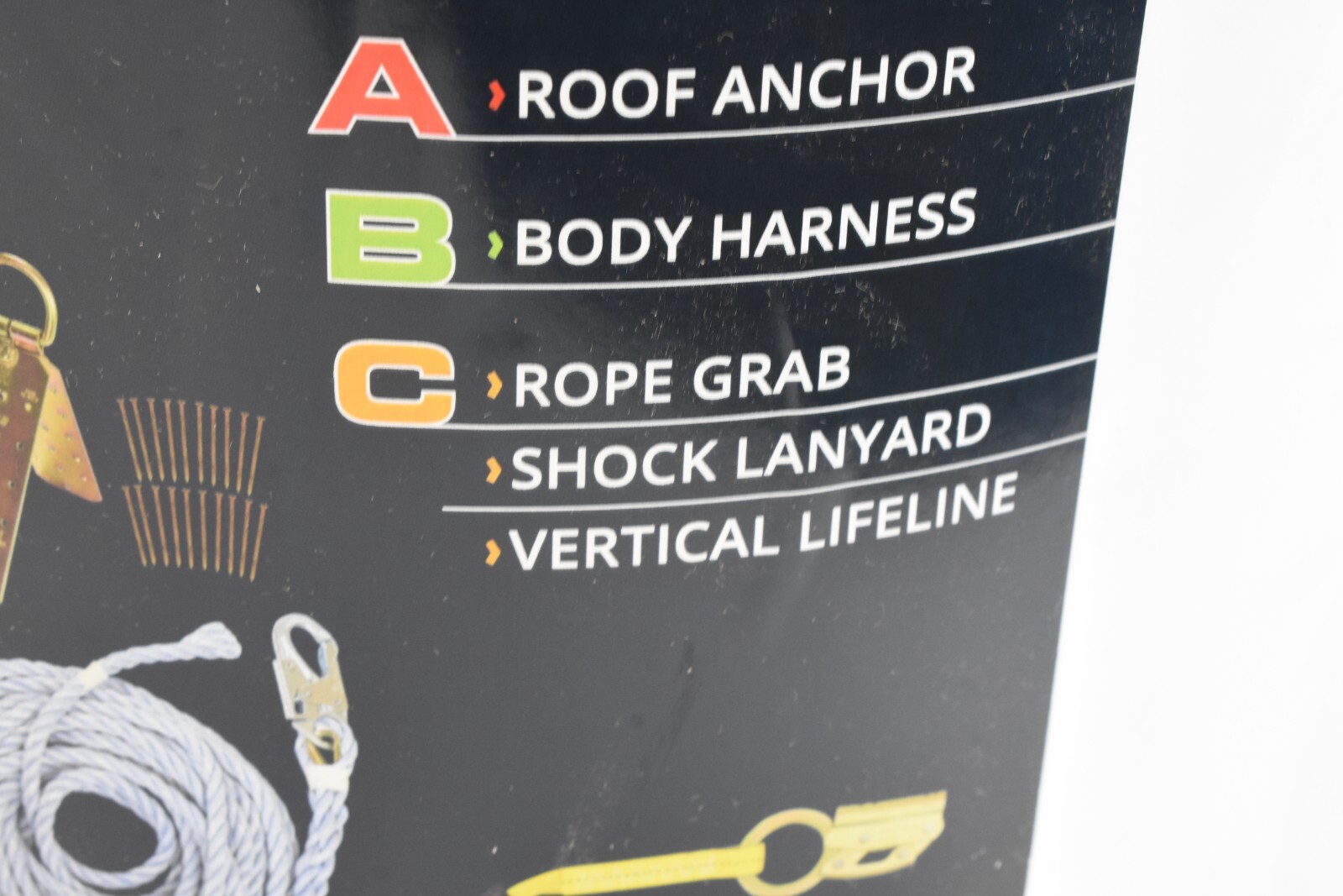 Falltech A8593A Roofers Fall Protection Kit NOS Roofer's Kit Combo Set