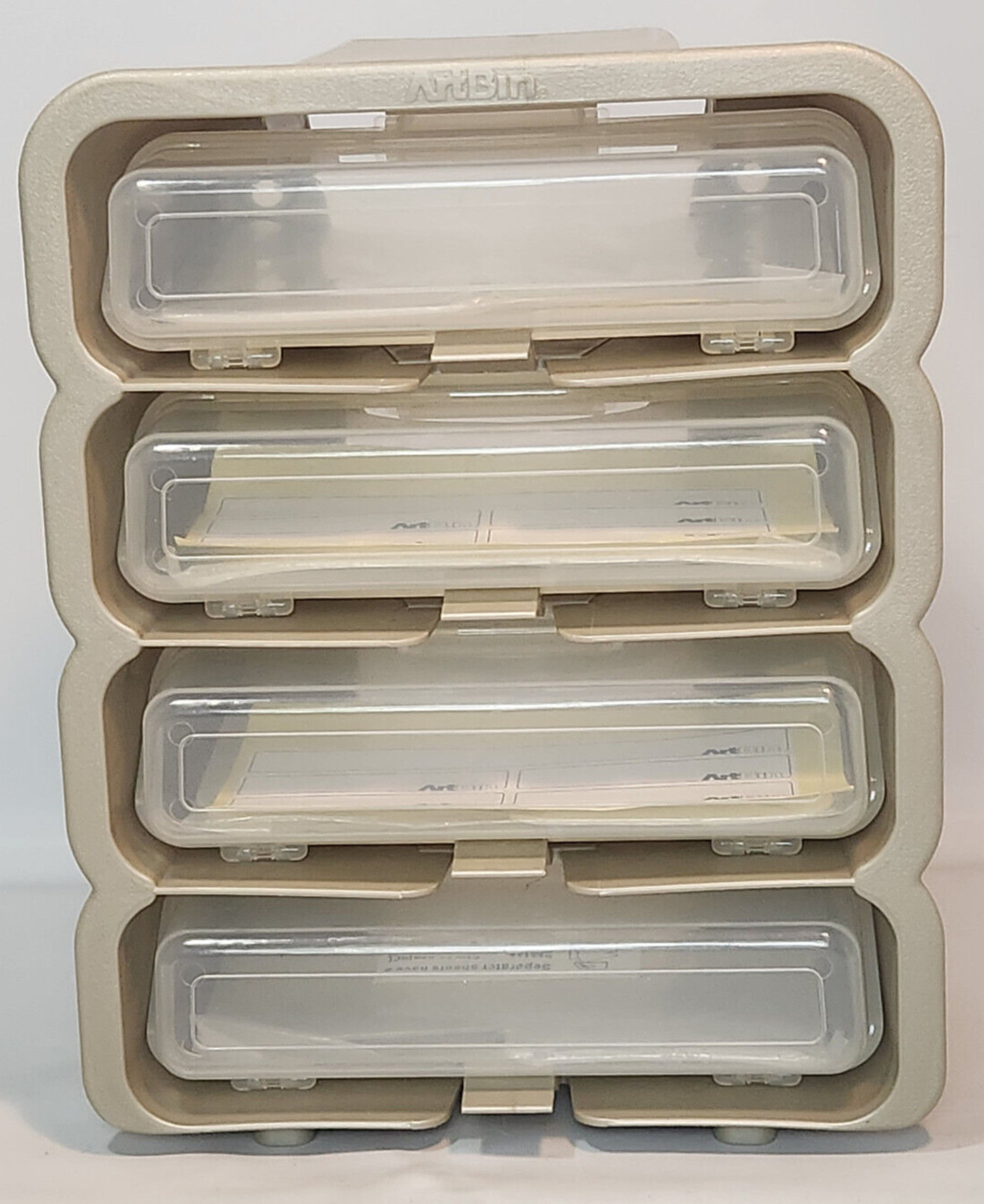 ArtBin 4 Drawer Storage Bin Portable or Wall Mount 11"x9"x5" w Dividers & Labels