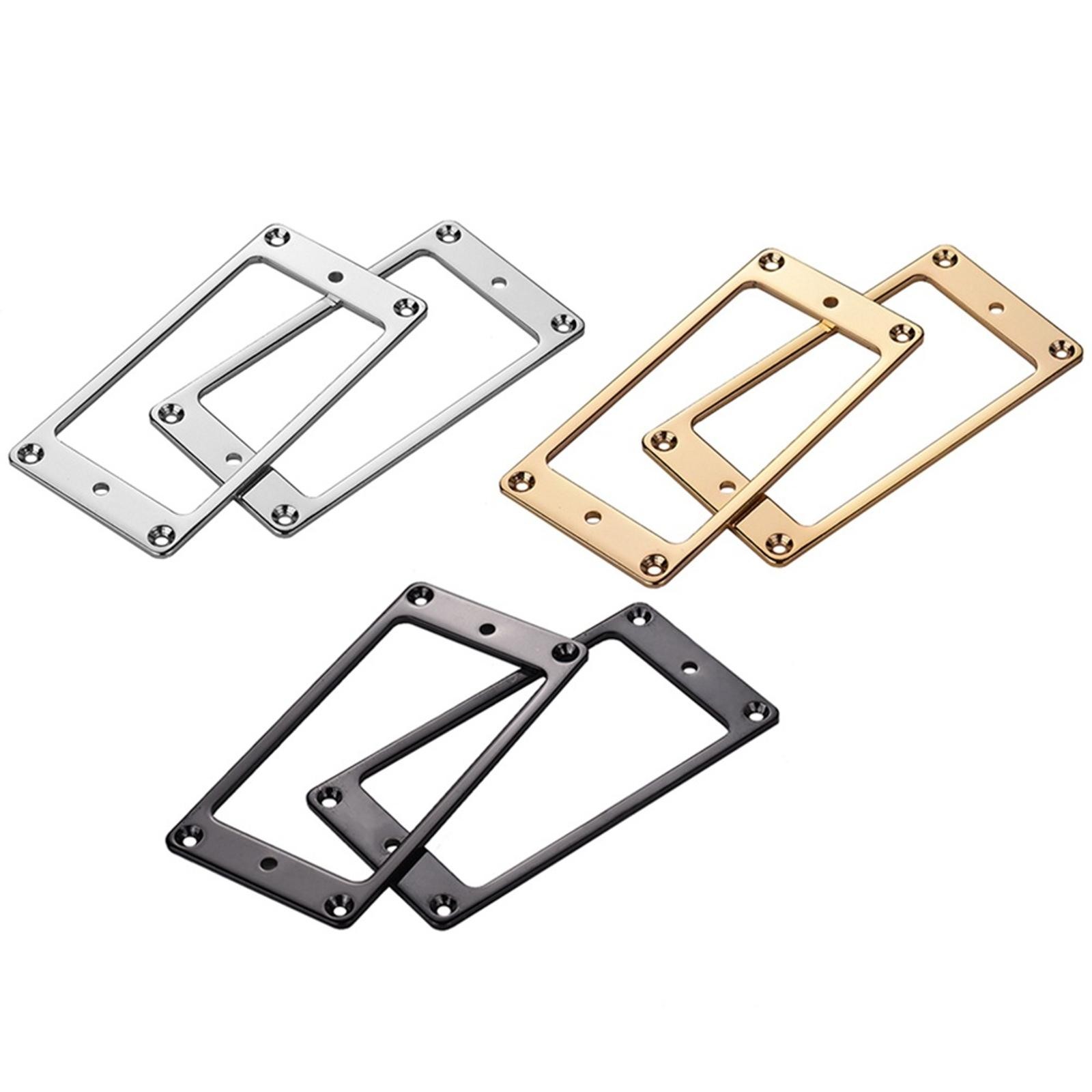 2Pcs Iron Guitar Humbucker Pickup Mounting Ring Flat for Les Paul LP Parts
