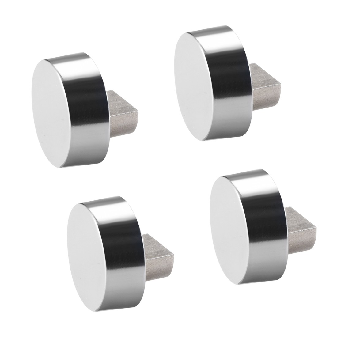 Mirror Clips - Zinc Alloy Glass Clips Clamps Holder Round for 6-7mm , 4 Pcs