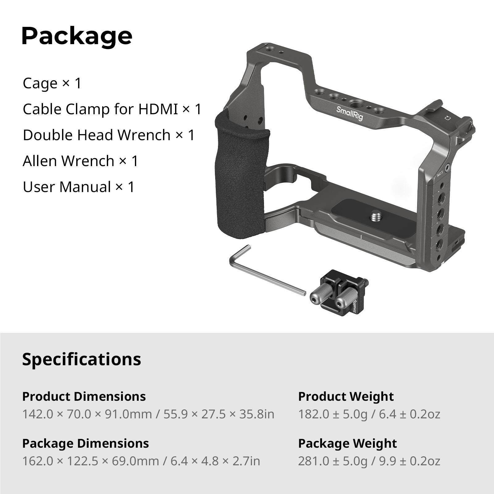 SmallRig A6700 Camera Cage + Top Handle Kit for Sony Alpha 6700 Camera