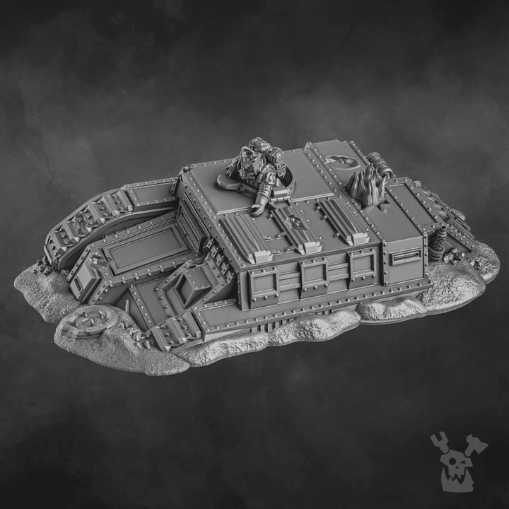 Wrecked Tank Terrain - Crashed Battlefield Scatter - Grimdark Sci-Fi Wargaming