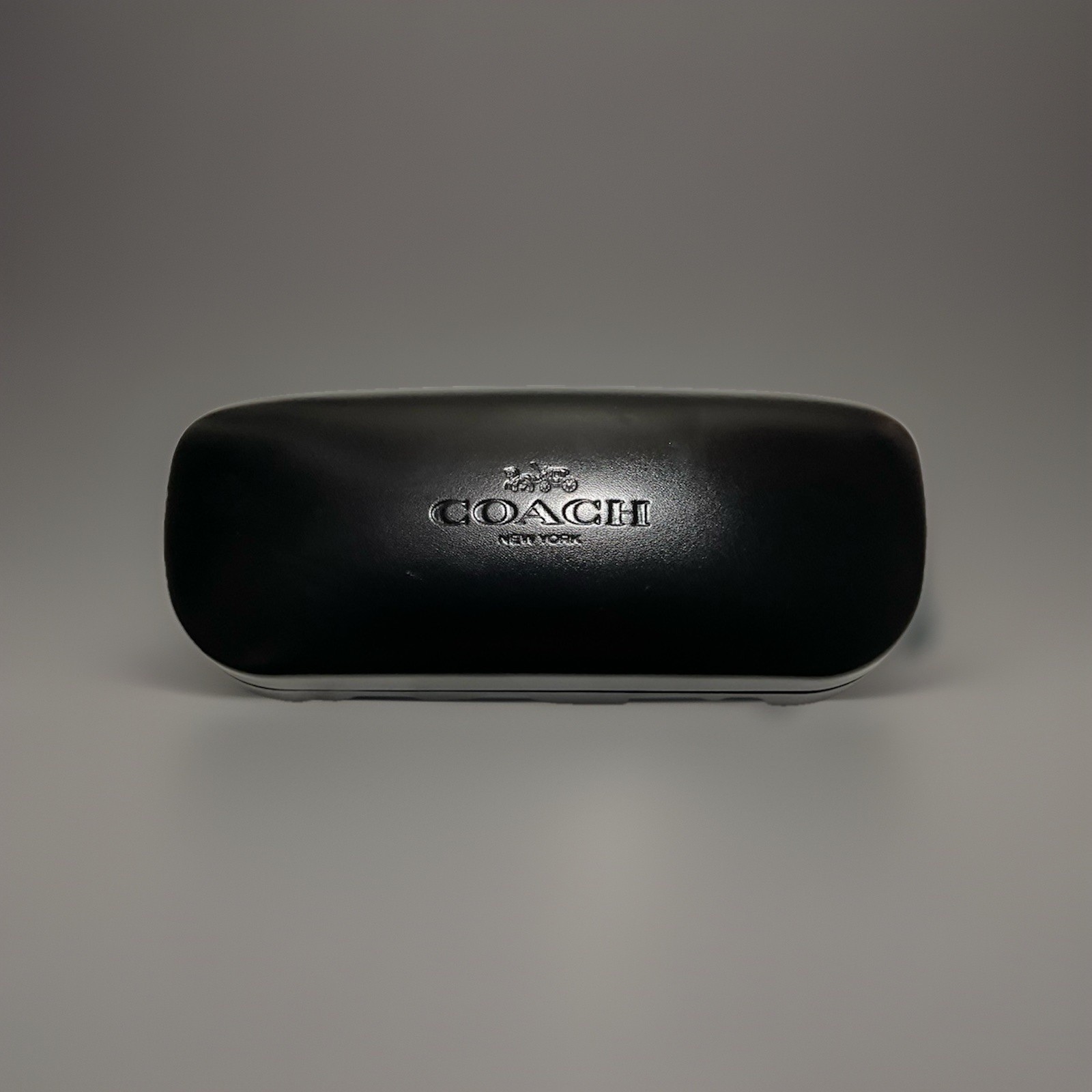 Coach Hard Shell Glasses Case Glossy Black Sunglasses Small Case W/ Cloth