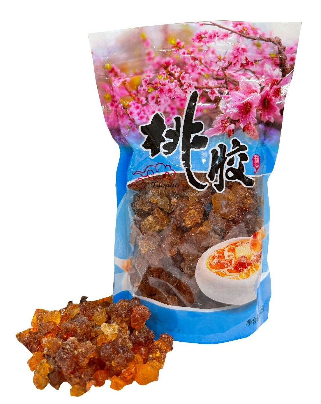 1LB 16oz Big Tao Jiao Peach Resin Peach Gum Snow bird nest 大桃膠 大桃胶 搭配皂角米 雪莲子 雪燕窝