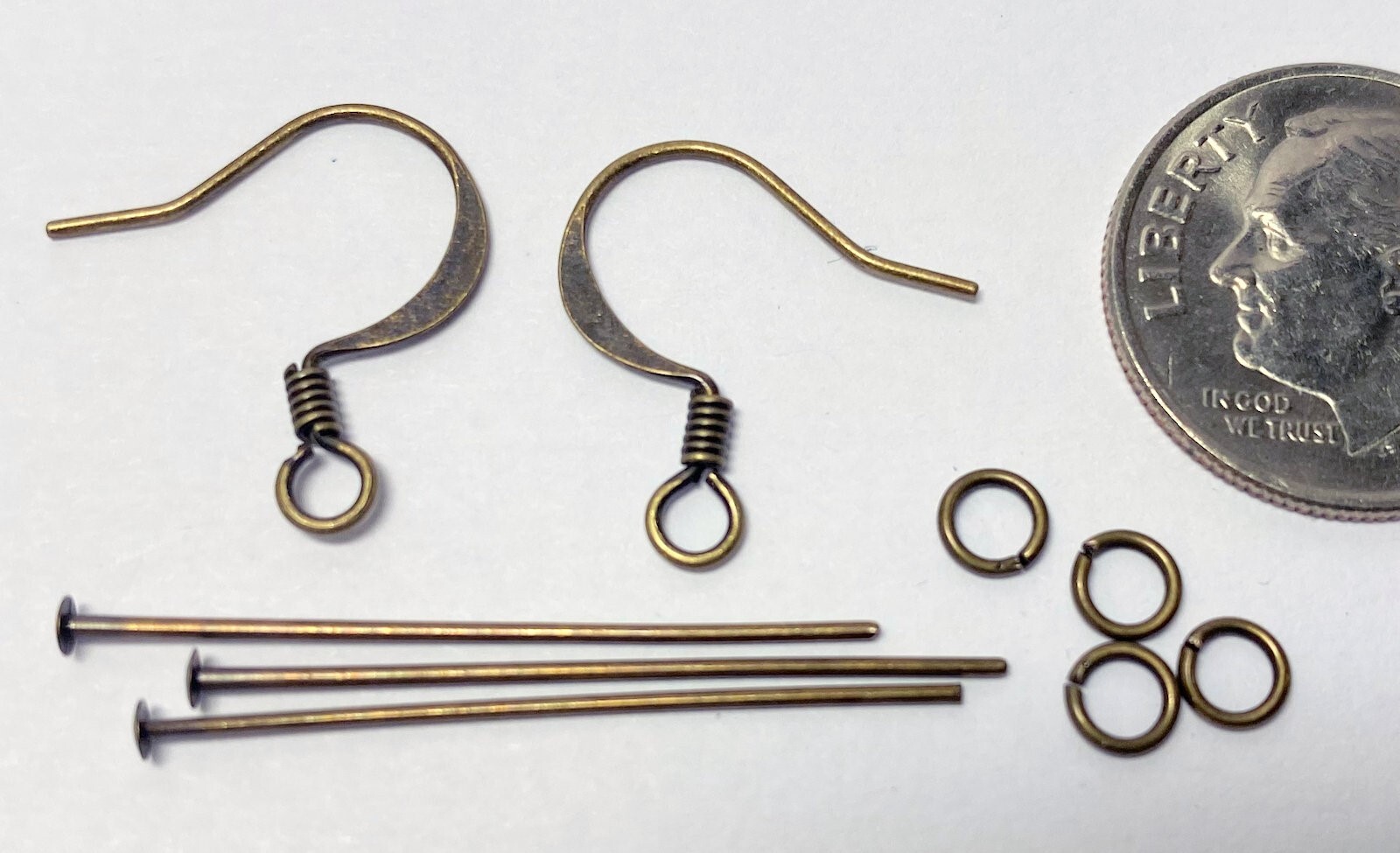 Antiqued Gold Earring Finding Kit, 60 pcs (Makes 6 Pairs)
