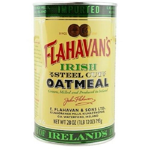 Flahavan's Irish Steel Cut Oatmeal, 28 oz Tins, Case of 6 Tins