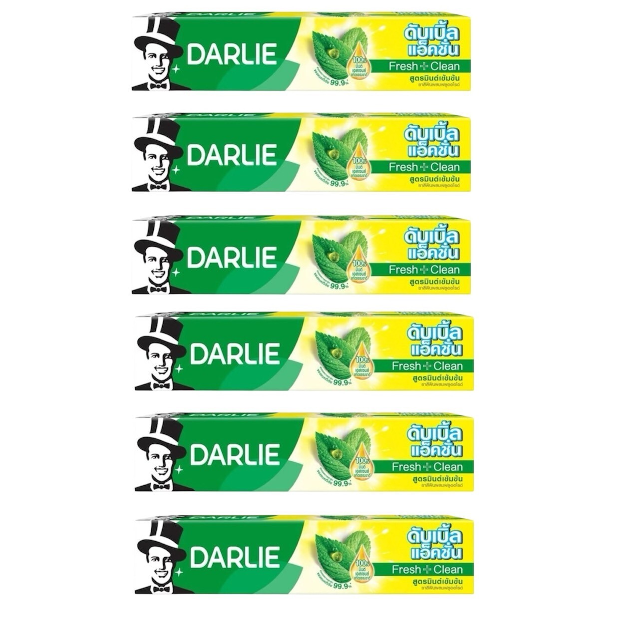 Darlie Double Action Toothpaste Two Mint Powers 35 gram Pack of 6