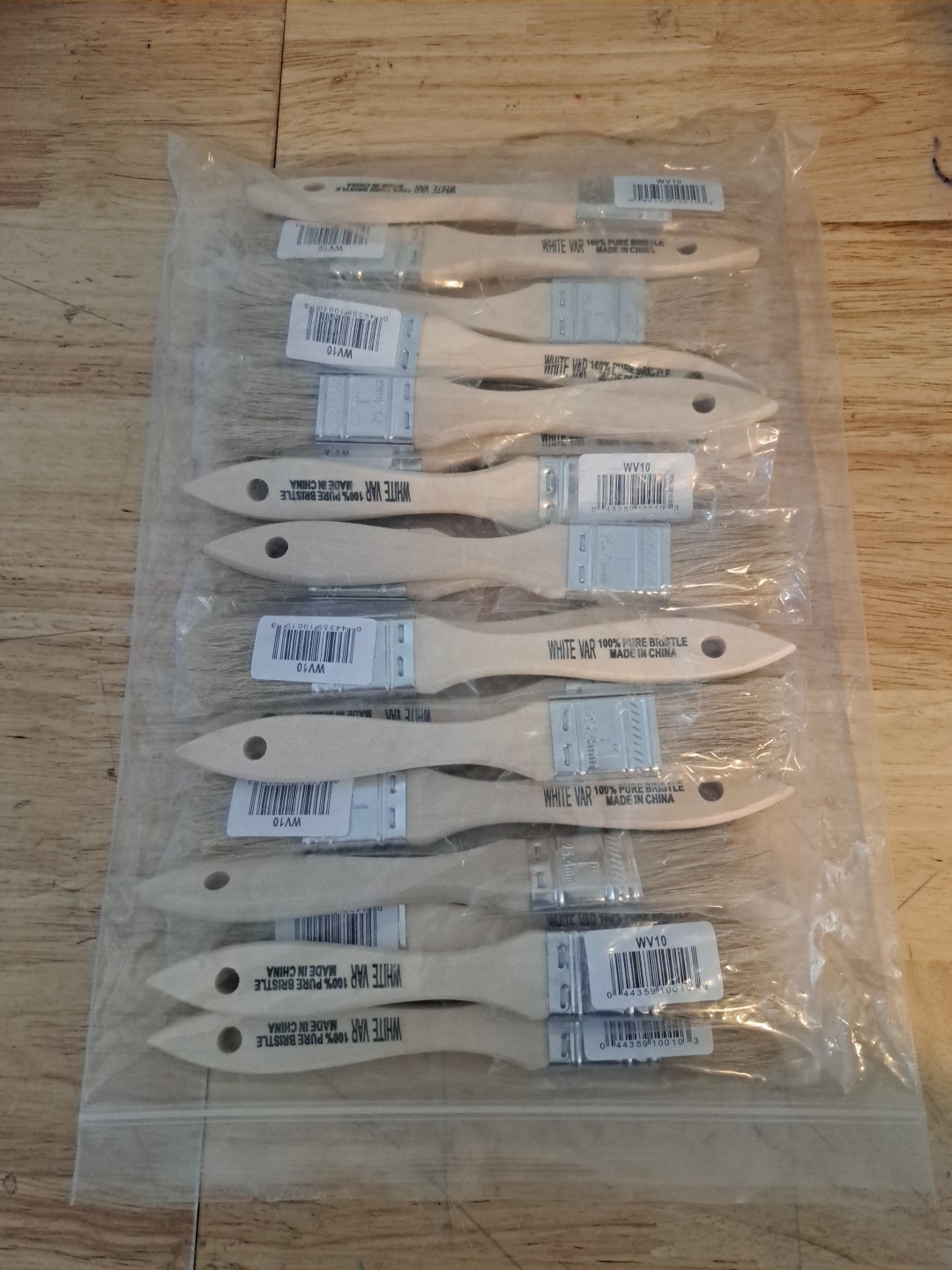 Premier WV10 1" Wood Handle White China Bristle Paint Varnish Brushes Lot Of 18