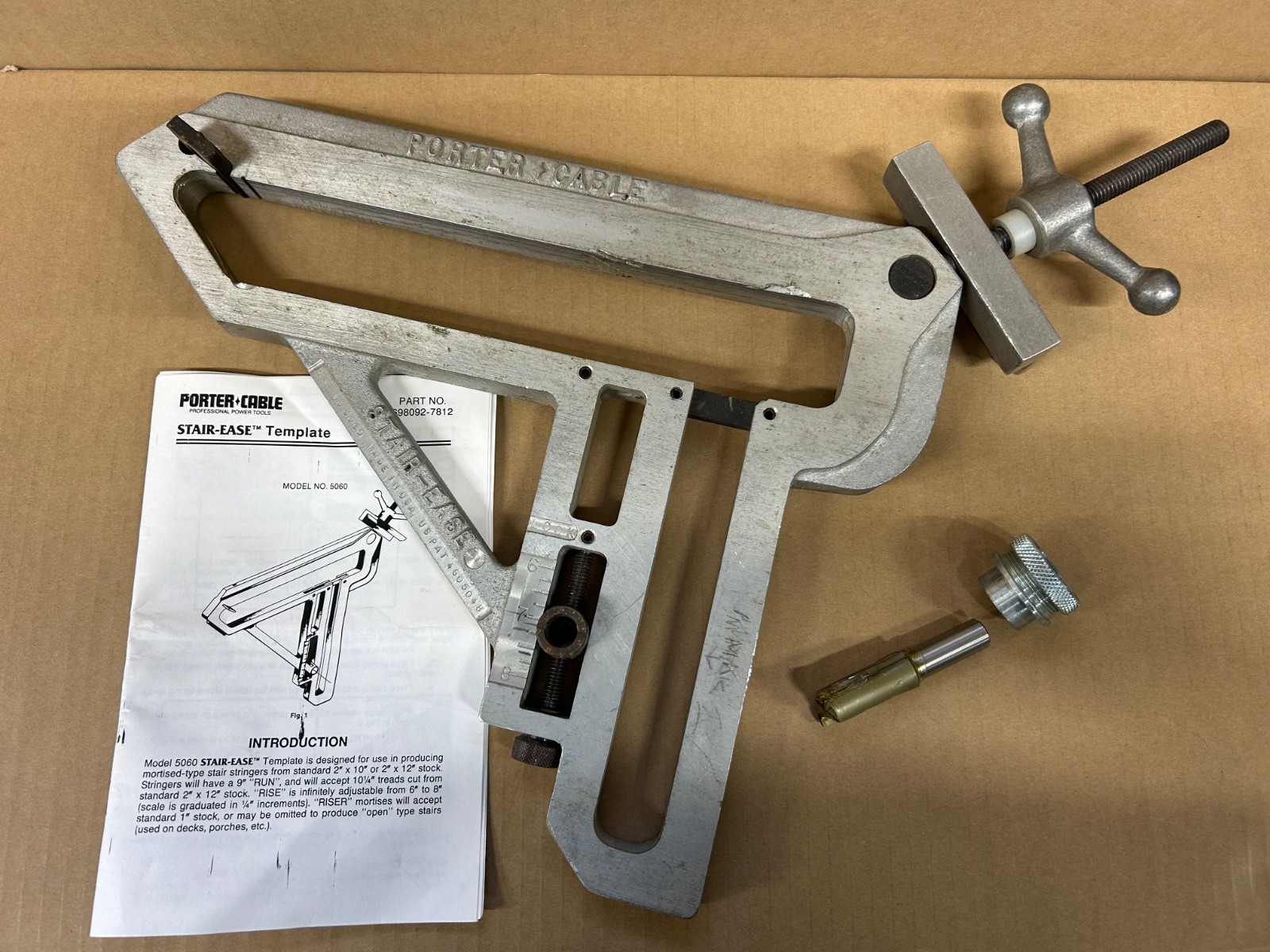 VINTAGE PORTER CABLE STAIR-EASE ROUTER TEMPLATE JIG STRINGER RISER 5060
