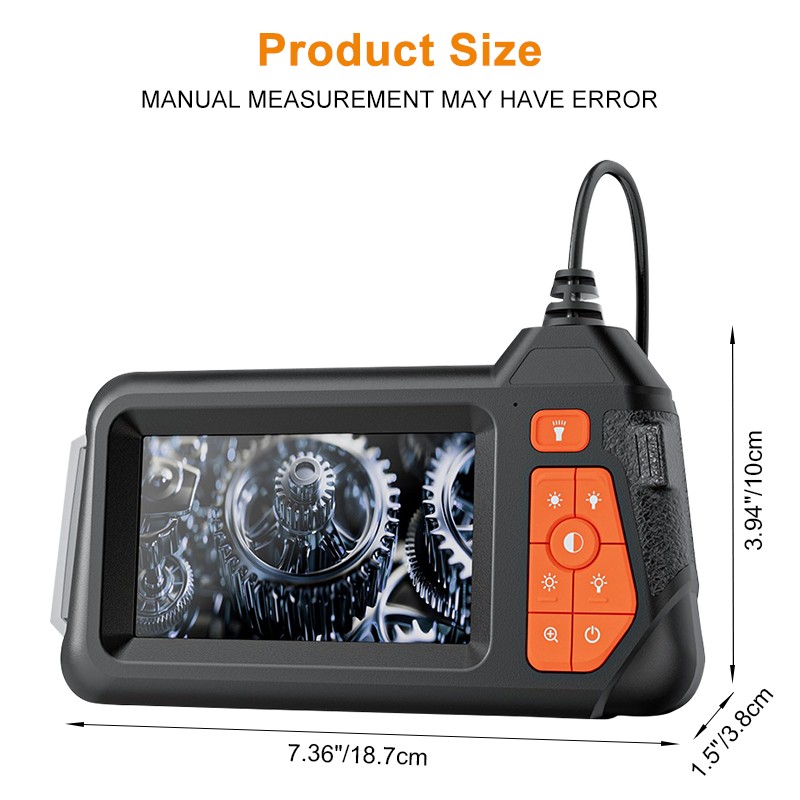 10M 4.3inch LED Industrial Endoscope Borescope 5.5mm Inspection Camera IP67