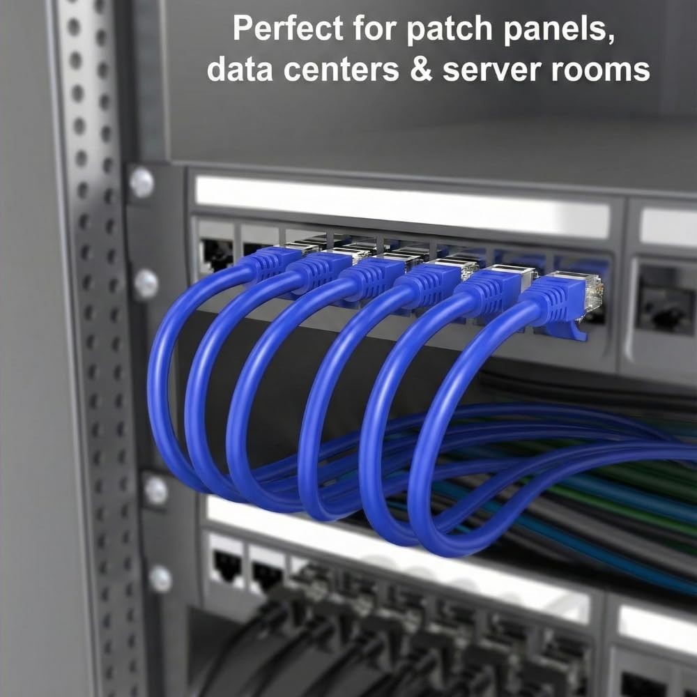 25FT Cat5e UTP Ethernet Patch Cable, 100% Pure Copper LAN Cable.