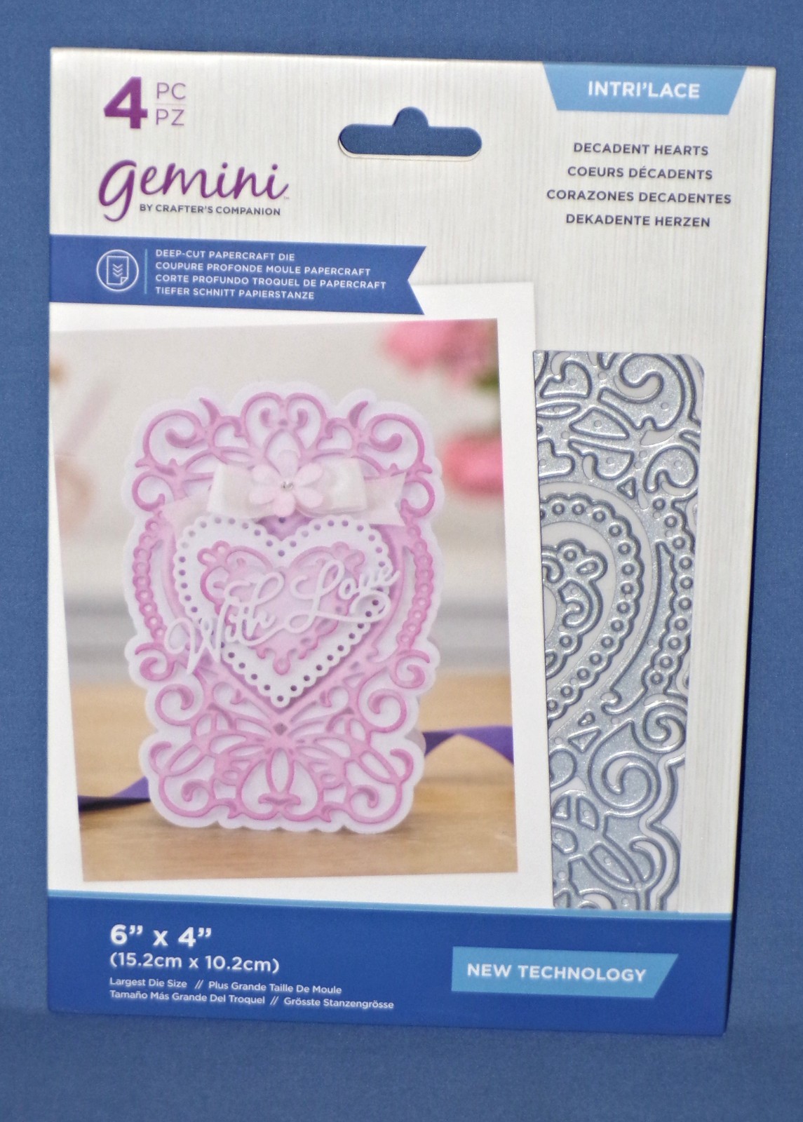 Gemini Intri'Lace Decadent Hearts Dies New Technology Deep Cut Die Create a Card