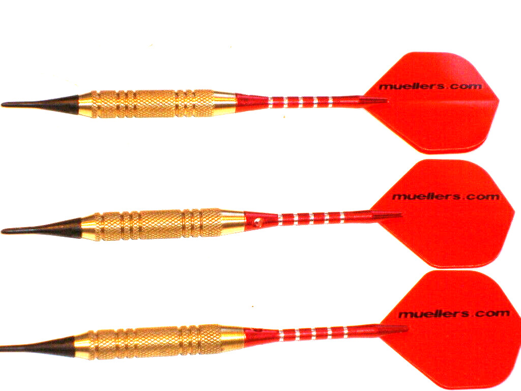 Soft Tip Darts, Used 17 Gram Brass with New Aluminum Shafts & Flights, #2152