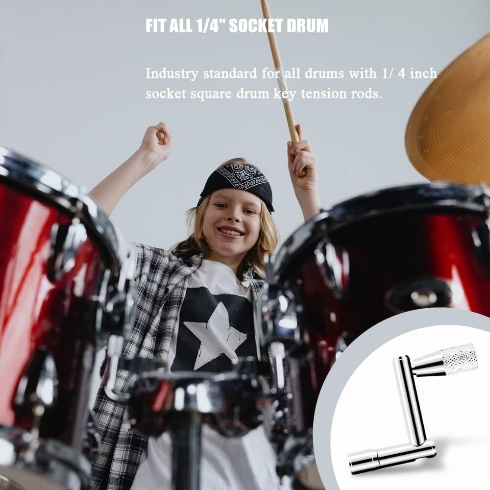 Drum Keys Universal Drum Tuning Key with Continuous Motion Speed Key 3 Pack