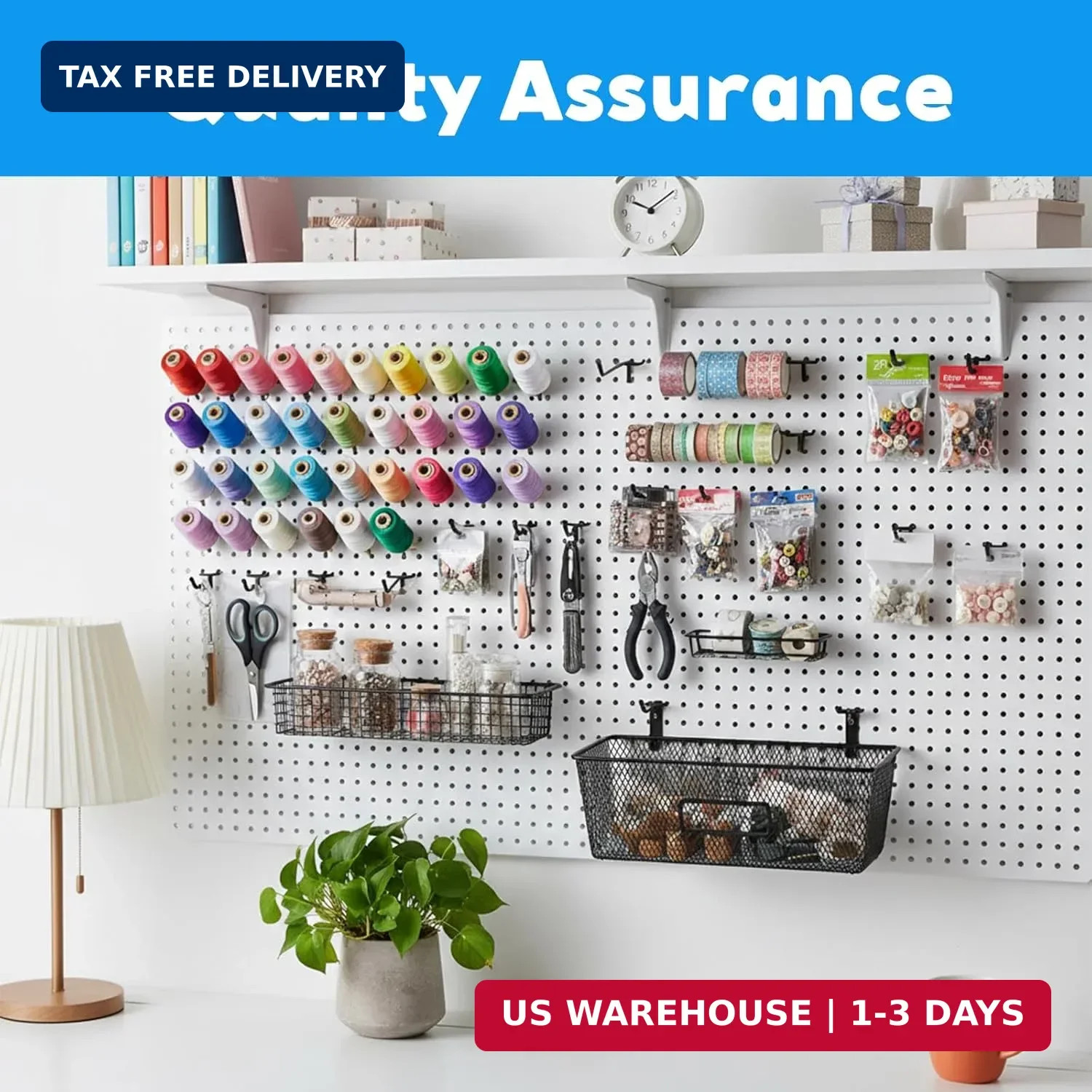 120 Pack Pegboard Hooks, 4/6/8 Inch Peg Board Shelving Hook for Hanging Tools Fi