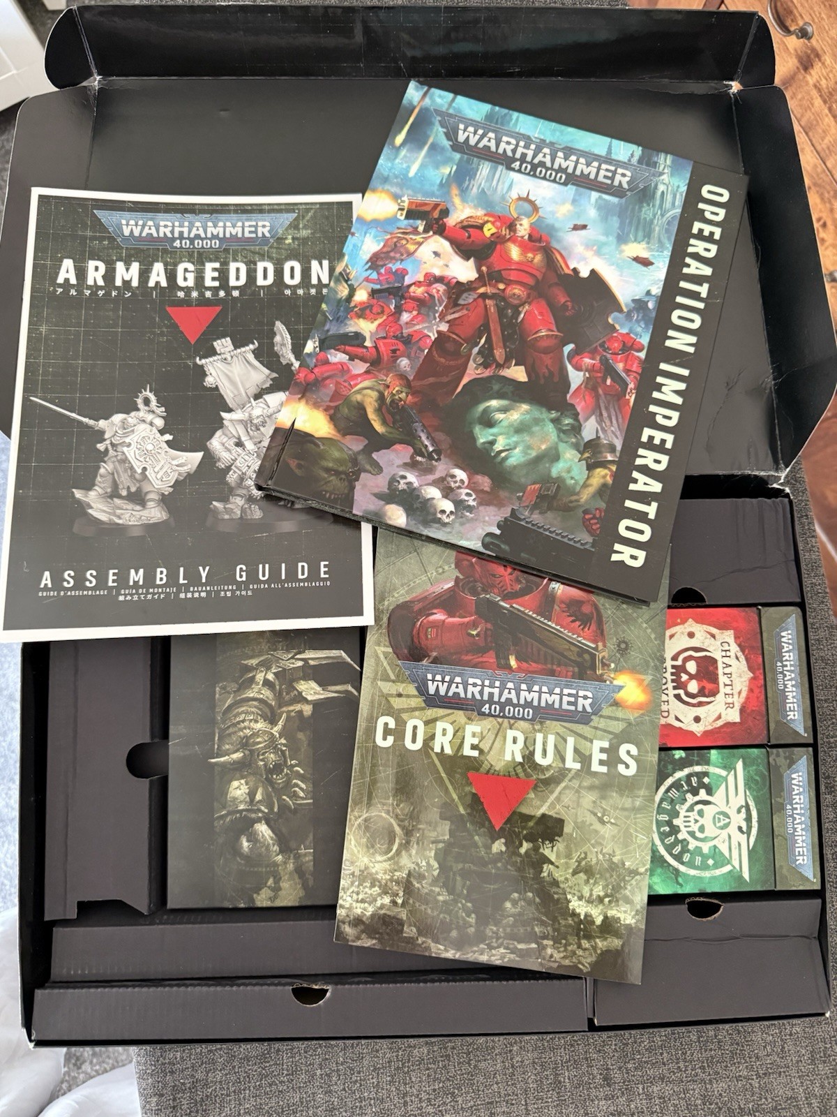 Warhammer 40,000 11th Edition Armageddon Rule Books, Missions, Data Cards & Box
