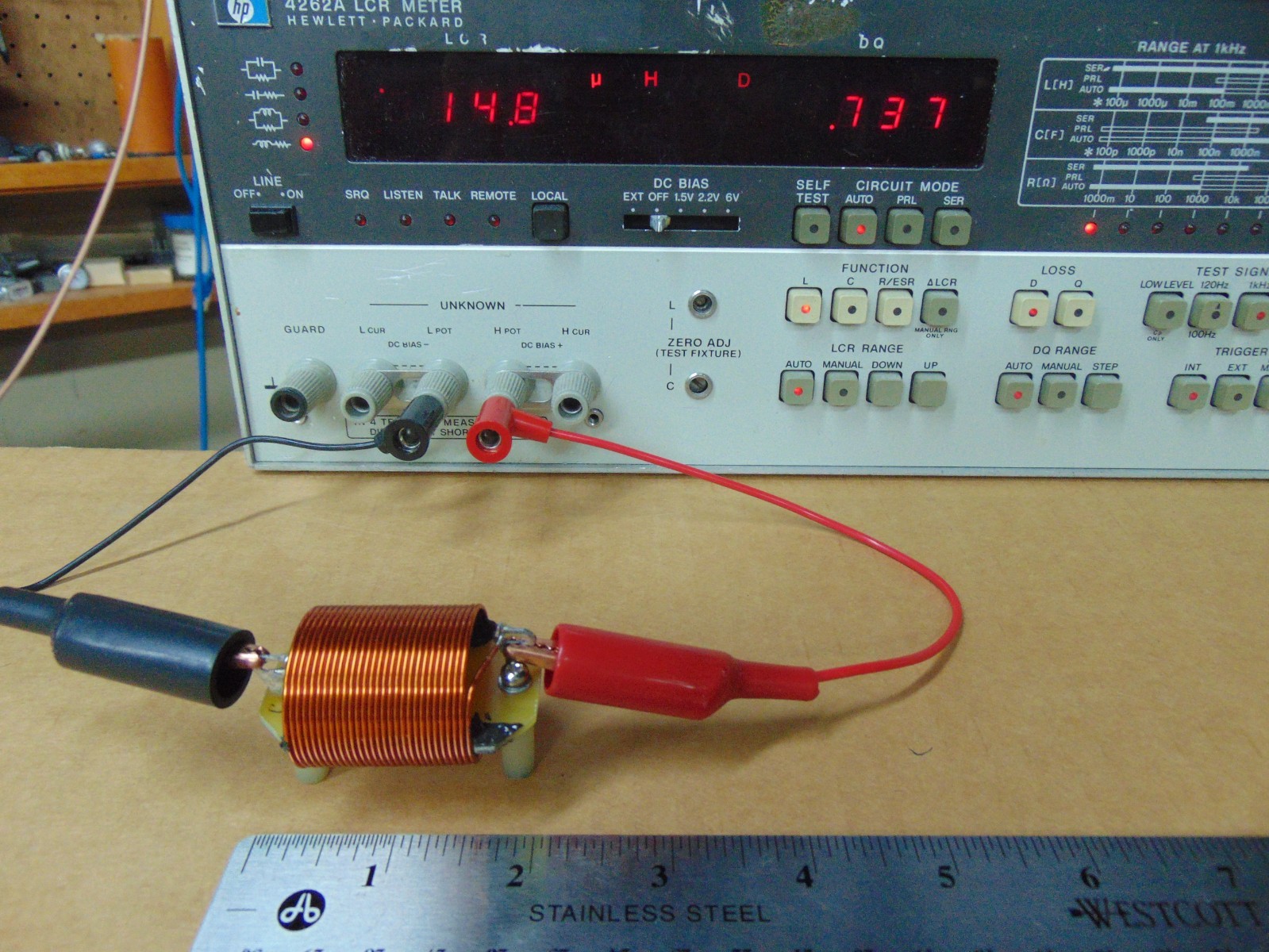 14.8 uH RF Inductor Air Core Coil Collins Radio