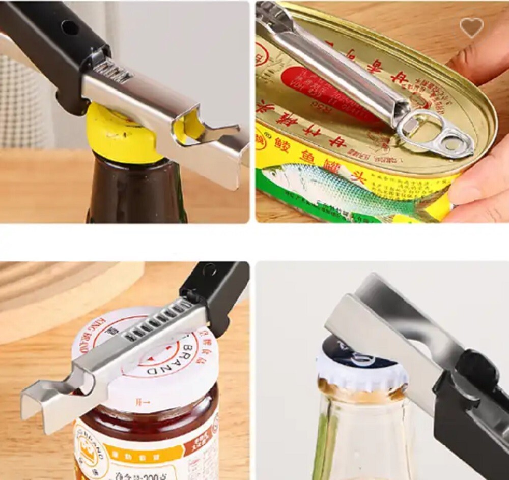 Adjustable Jar Opener Stainless Steel Easy Grip Lid Remover for Arthritis