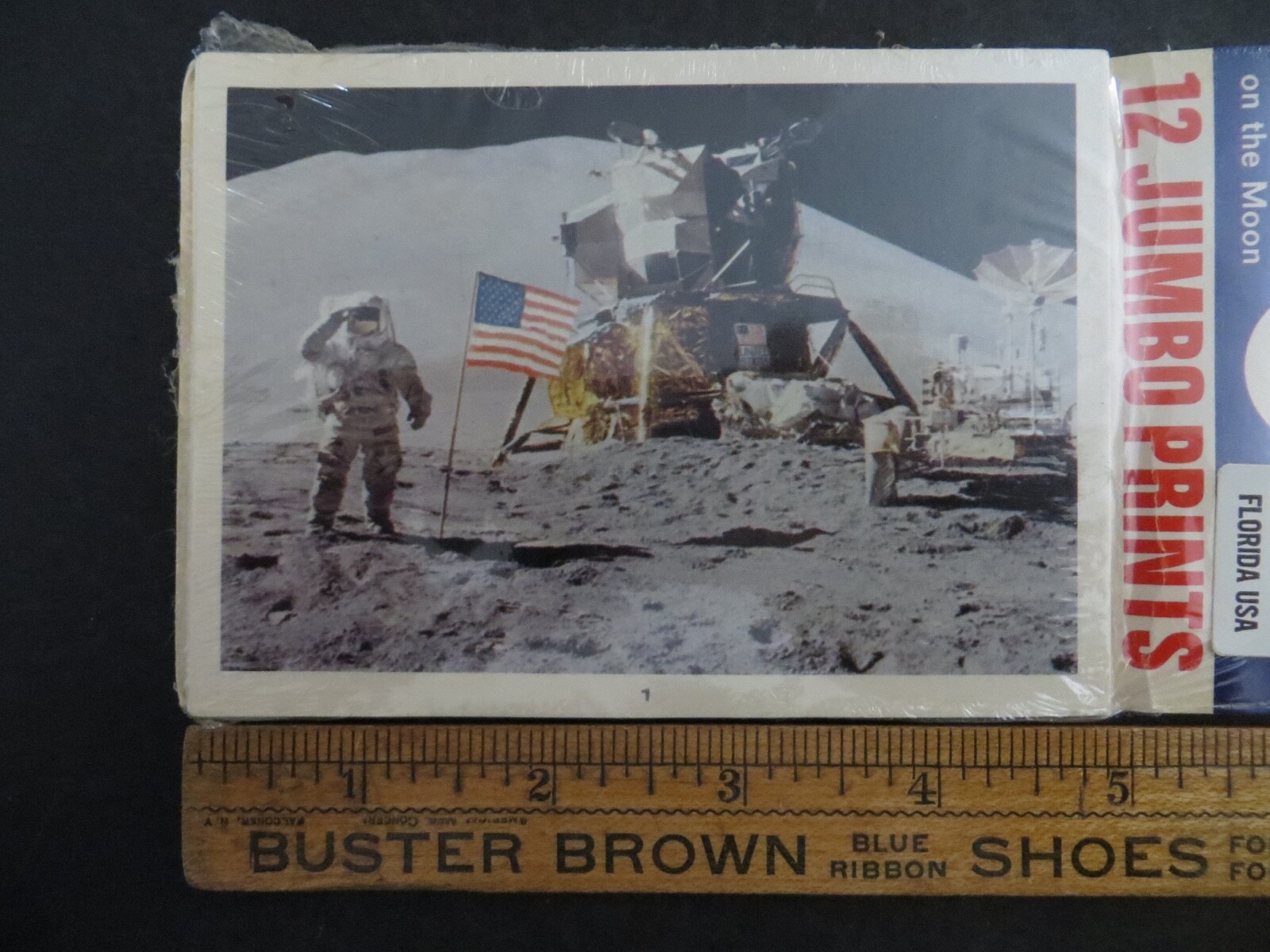 VTG NASA Man on the Moon Apollo Kennedy Space Center12 Photos Sealed Package