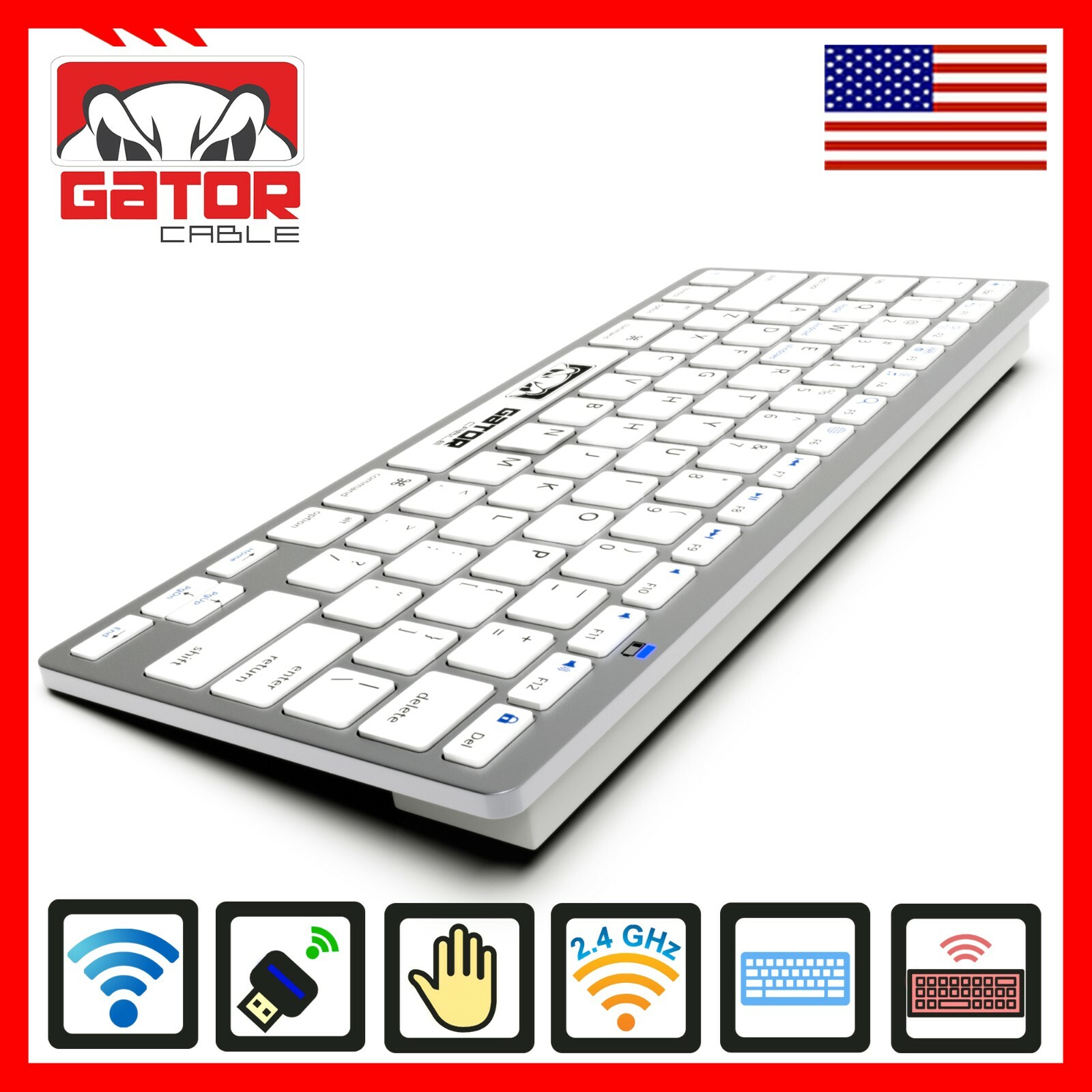Wireless Bluetooth Keyboard For Windows PC Mac iOS Android iPhone Tablet Slim