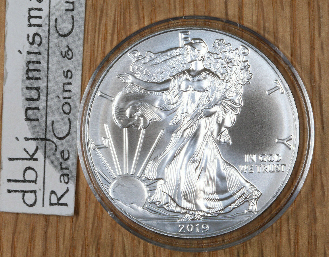 2019 Silver American Eagle $1 - BU - Brilliant Uncirculated - In Capsule