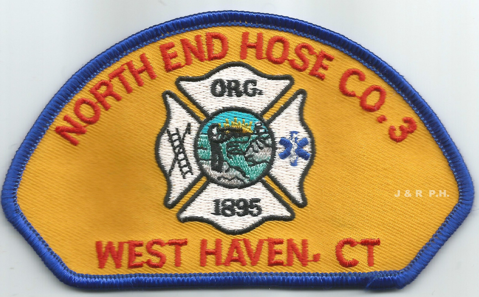 West Haven - North End Hose Comp. - 3, CT  (4.5" x 2.75" size)  fire patch