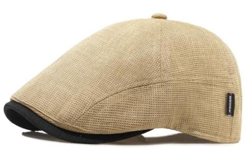 Xinveen British Retro Newsboy Hat Breathable Painter Hat Adjustment Beret Khaki