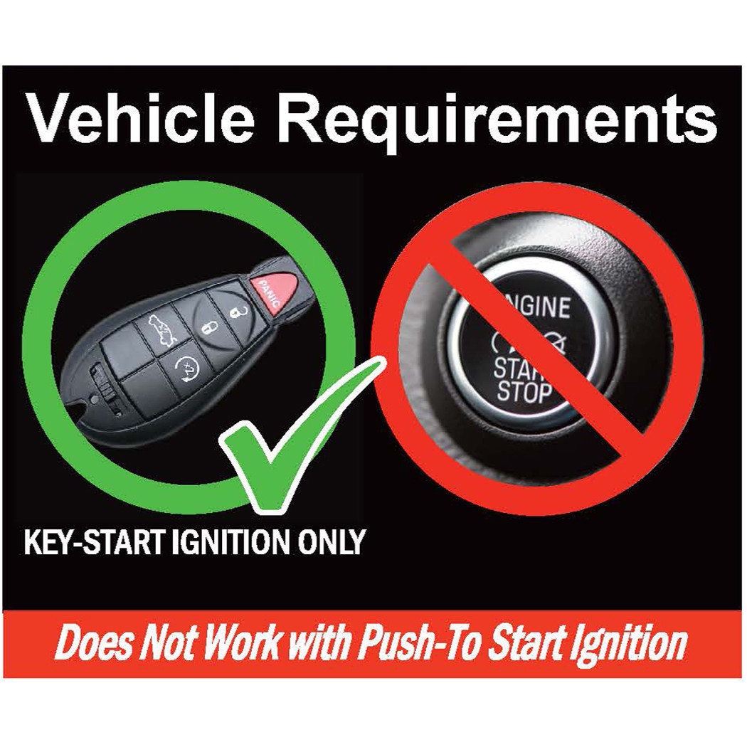 Long Range Remote Start For 2015-2018 Jeep Cherokee - Tip-Key - Plug-n-Play