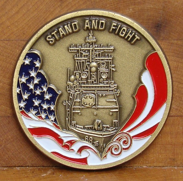 USS Anzio (CG-68) Cruiser Challenge Coin  Anzio Beachhead