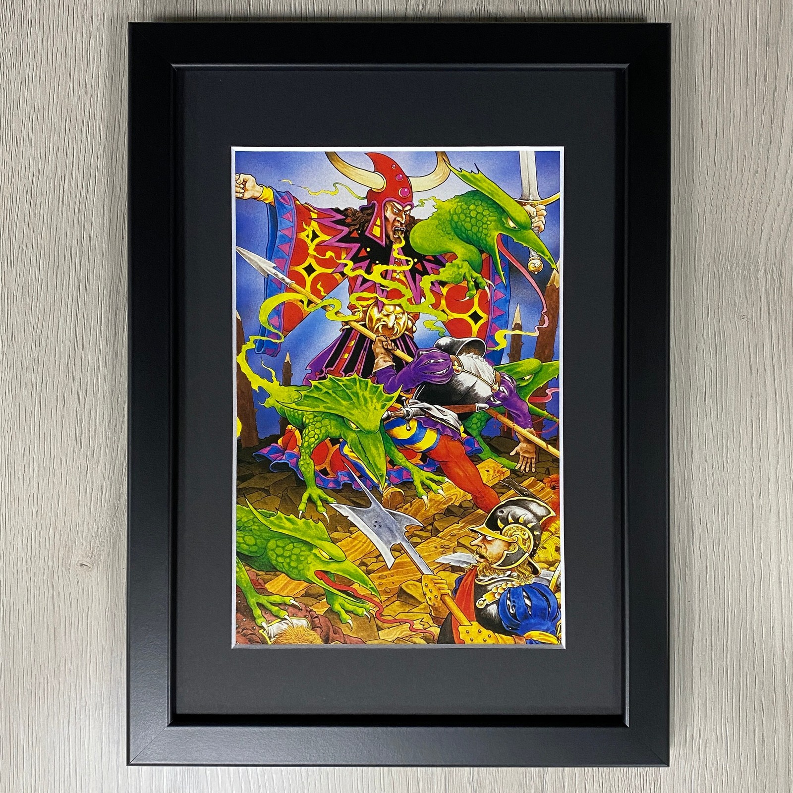 CHAOS SORCERER FRAMED ART GARY CHALK WARHAMMER AGE OF SIGMAR OLD WORLD AOS