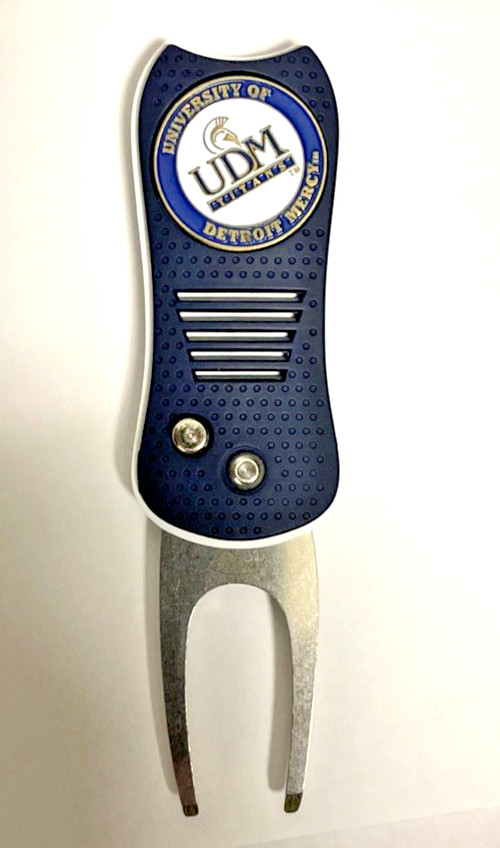 University of Detroit Mercy Golf Divot Tool with Removeable UDM Ball Marker
