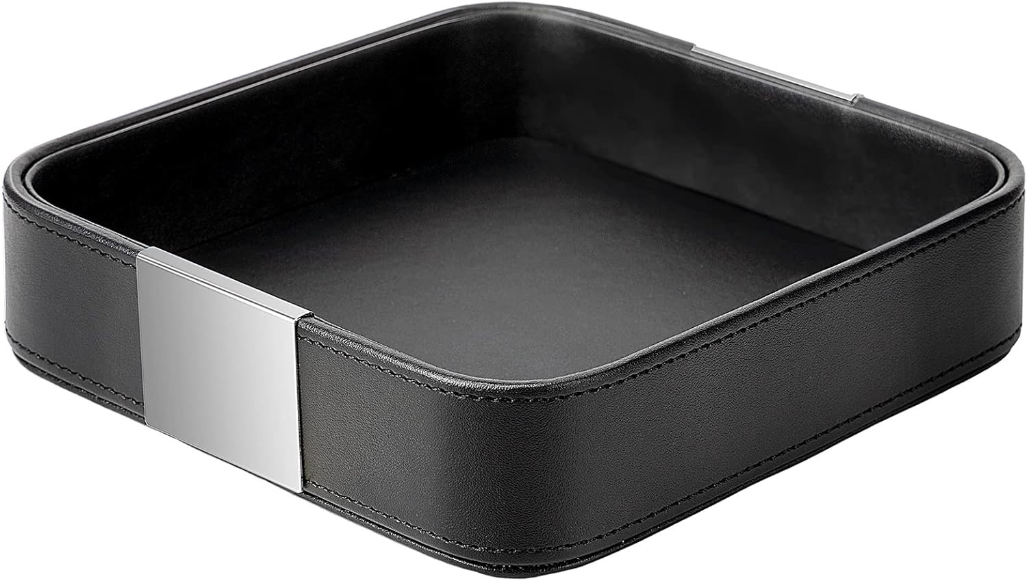Luxury Leather Desktop Storage Small Catchall Organizer Decorative Tray for Entr