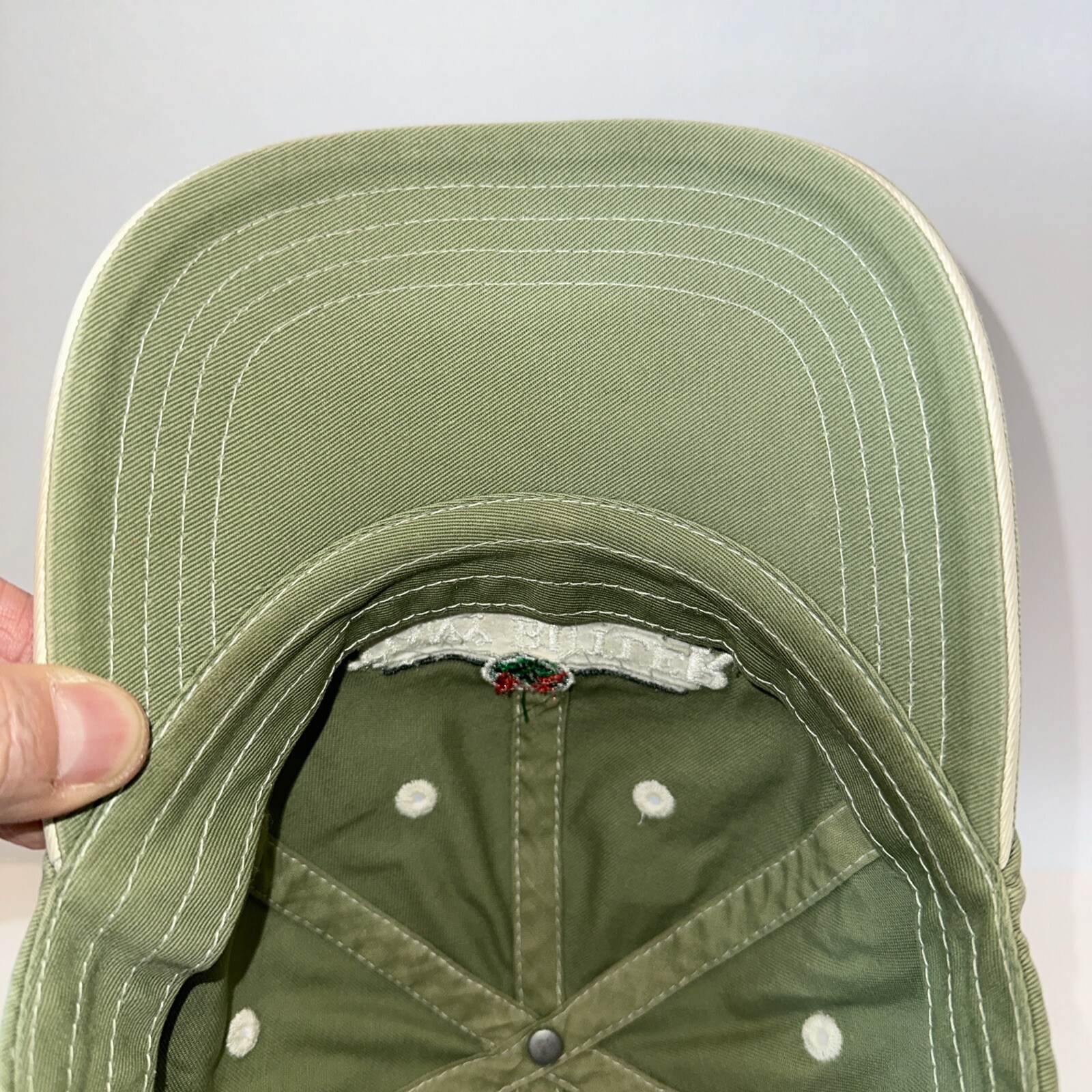 Tony Butler Golf Course Green with White Hat Cap Hook Loop Cotton Imperial