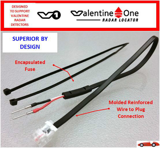 V1 and Gen 2 VALENTINE ONE Mirror Power Cord  - Radar Detector  (R16)