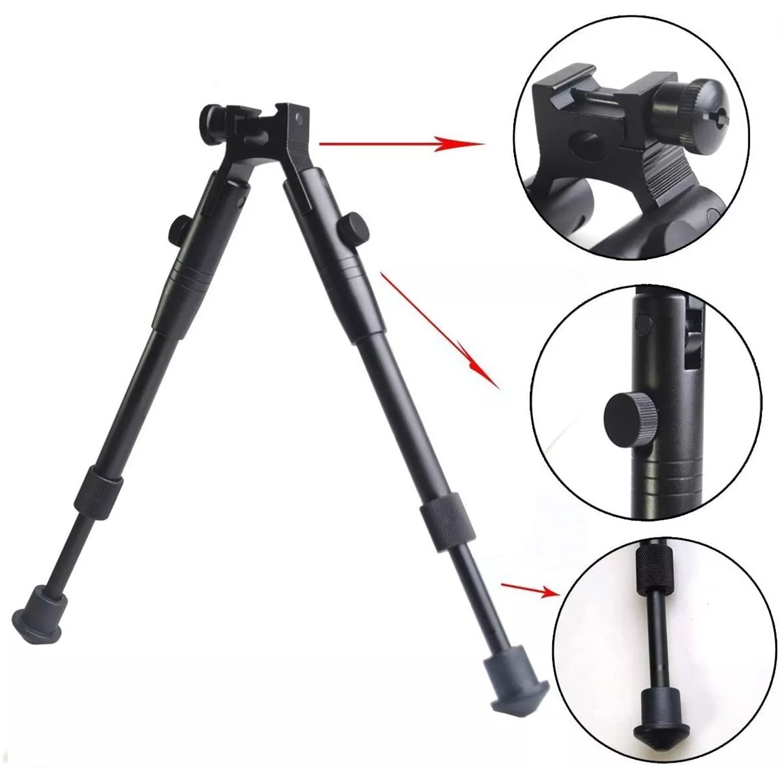 Adjustable Height Picatinny hunting Bipod Mount Bipod for 20mm Picatinny Rail
