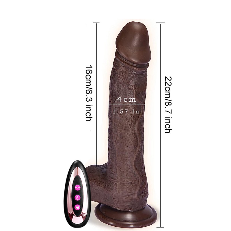 Telescopic Realistic Thrusting Dildo Vibrator for Women-Remote Control Lubricant