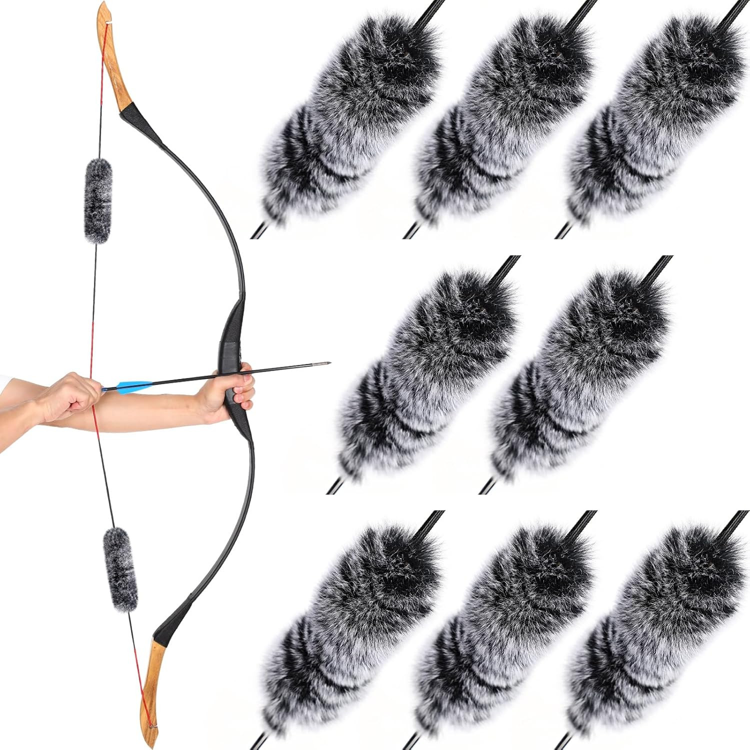 8 Pcs Otter Hide Bow String Silencer, Dampener Compound Bow String Accessories,