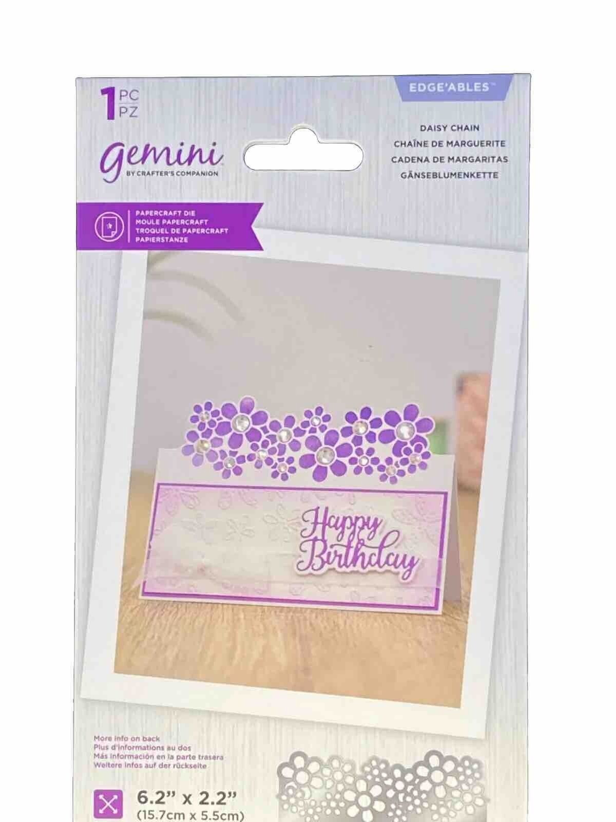Daisy Chain Edge'Ables Cutting Craft Die Set Crafter's Companion Gemini
