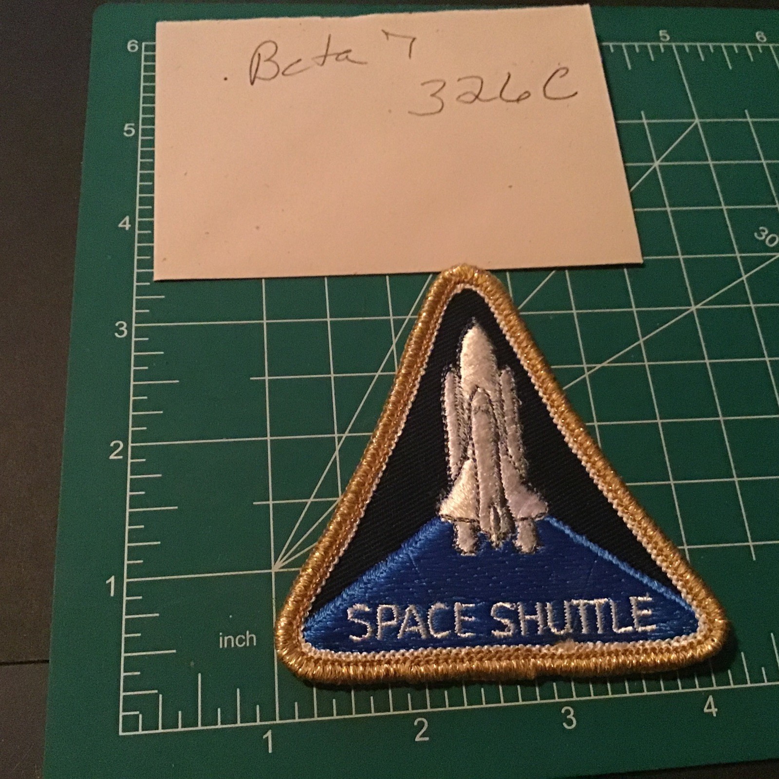 NASA Space Shuttle Triangle Souvenir Tall Embroidered Patch Badge