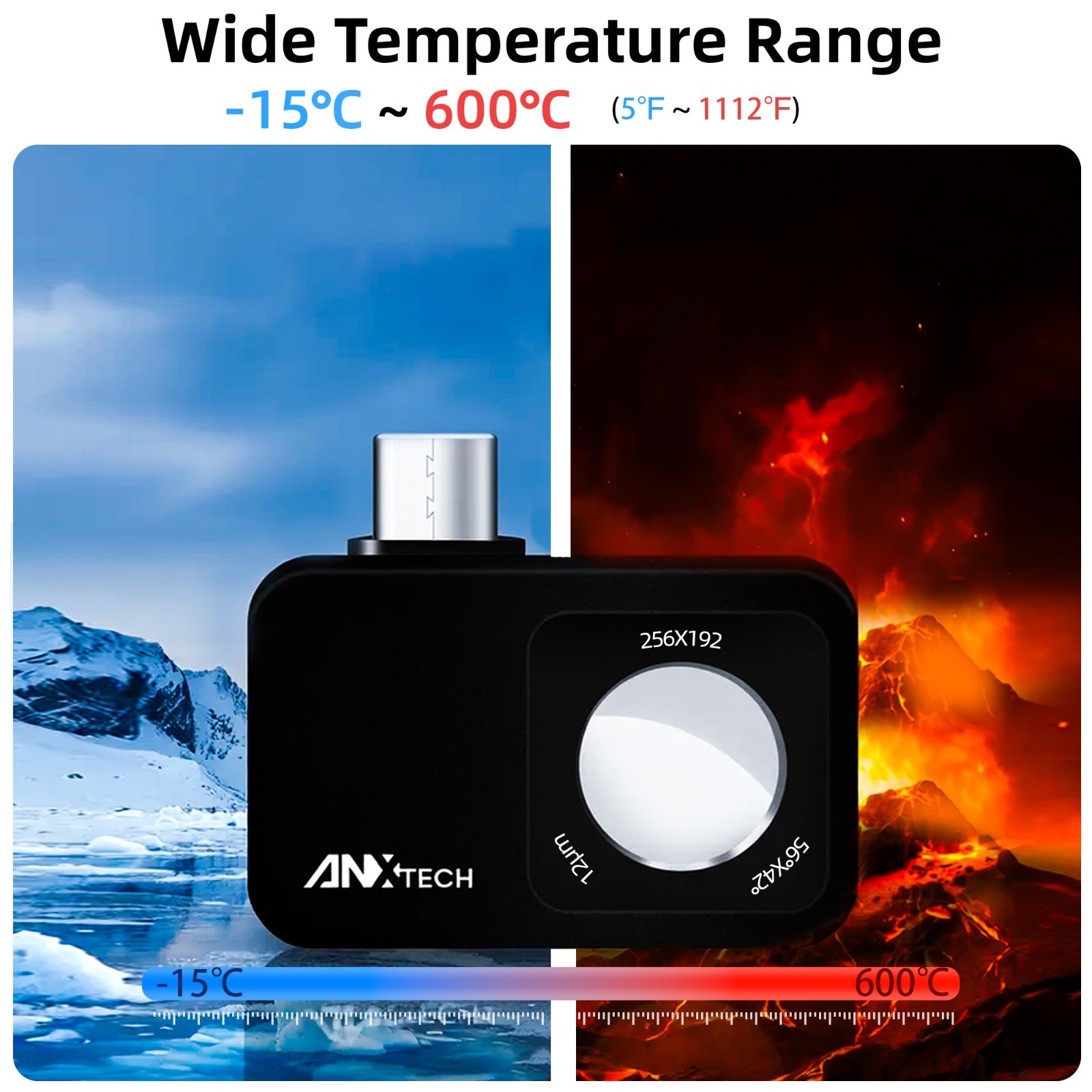 ANXTECH Thermal Camera for Android 512x384 Super IR Resolution Infrared Camera
