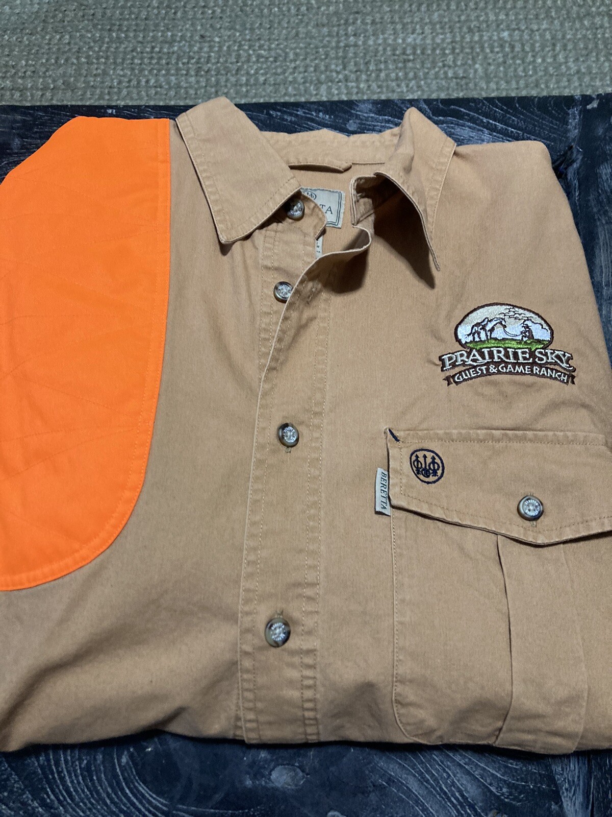 NWOT Prairie Sky Hunting Shooting Upland Game Shirt Button Down Beretta M