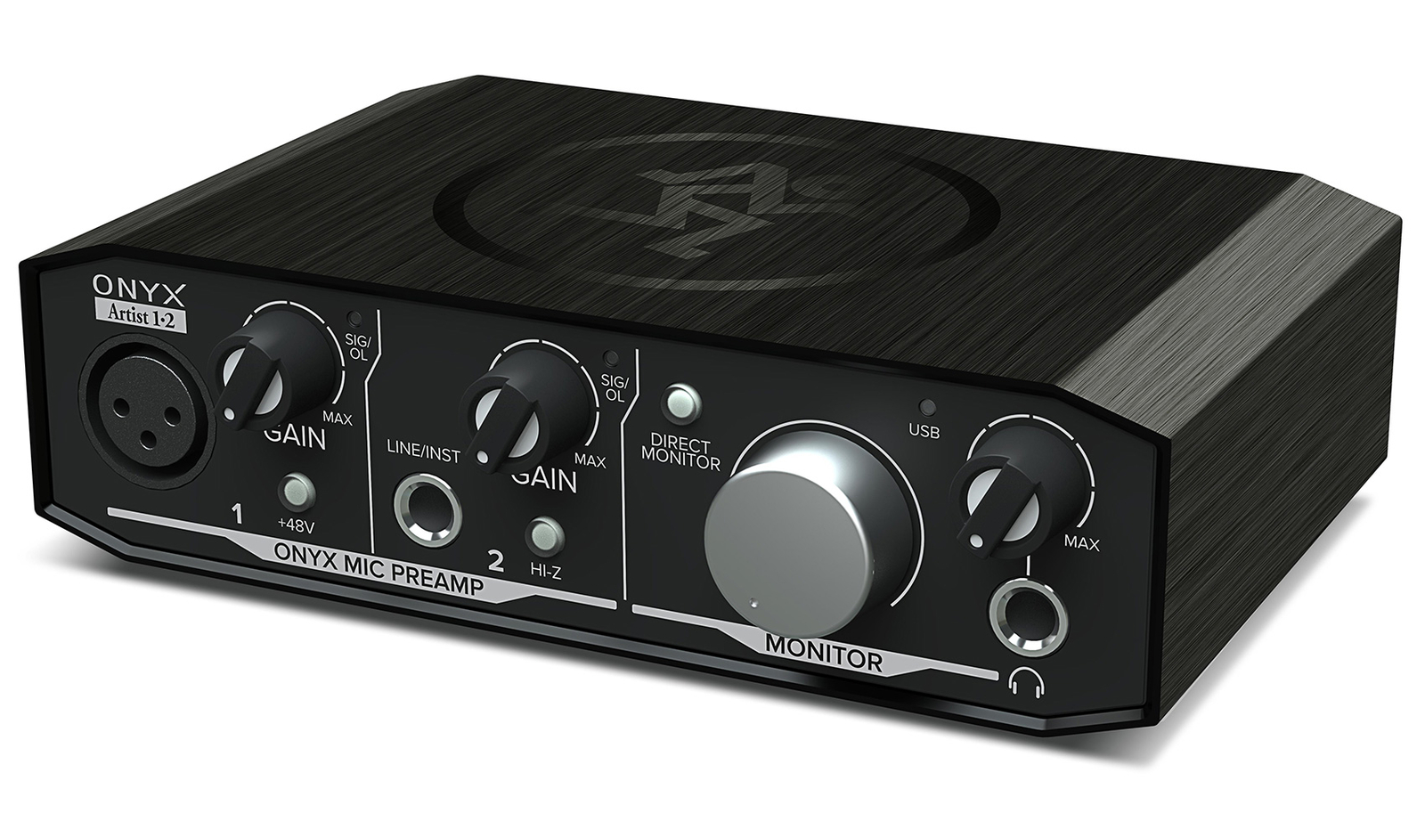 Mackie Onyx Artist 1.2 2x2 USB Recording Studio Interface+Microphone+Cable+Mount