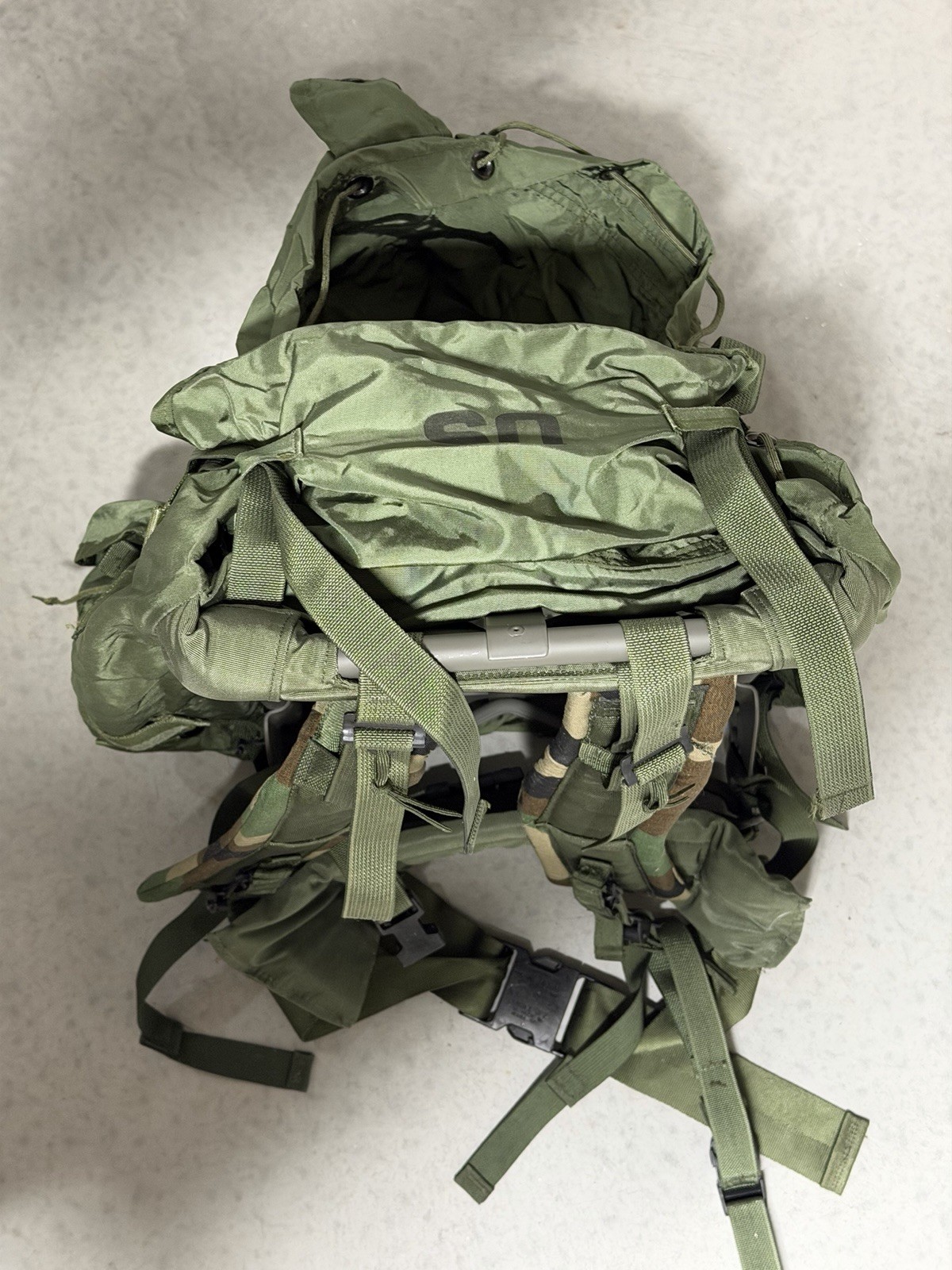 US Military Green Field Pack Backpack with Frame Original
