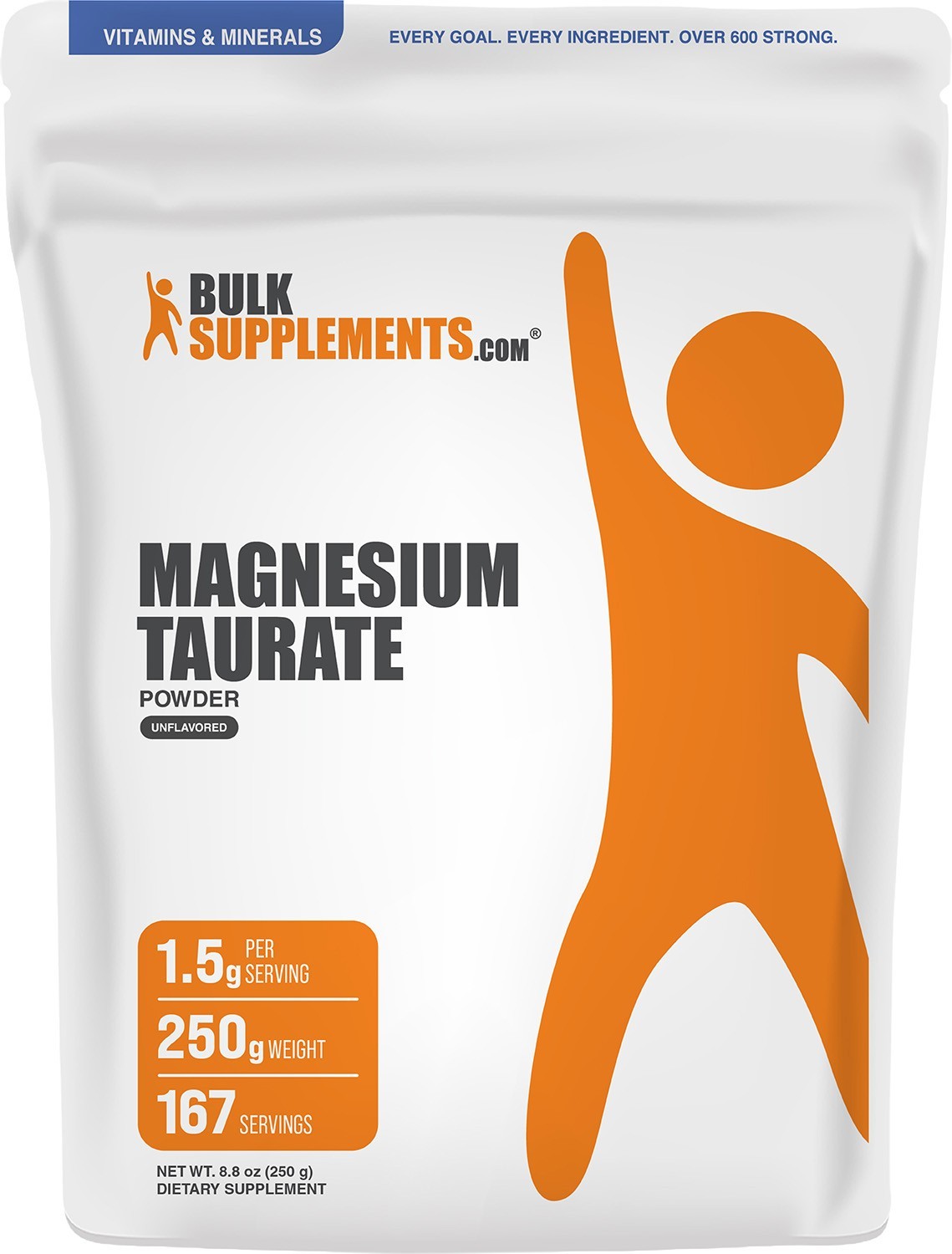 BulkSupplements Magnesium Taurate Powder - 1.5g per Servings